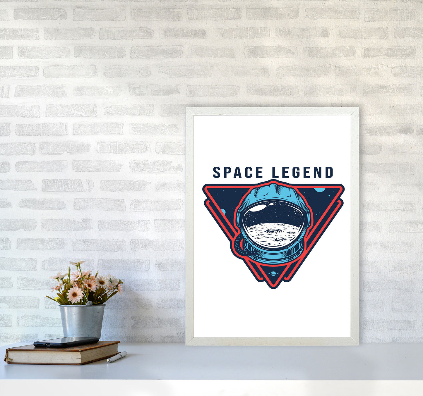 Space Legend Art Print by Jason Stanley A2 Oak Frame