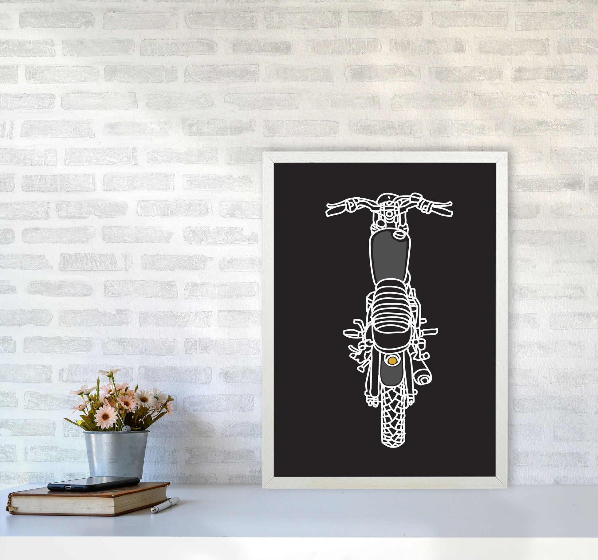 Let's Ride! Art Print by Jason Stanley A2 Oak Frame