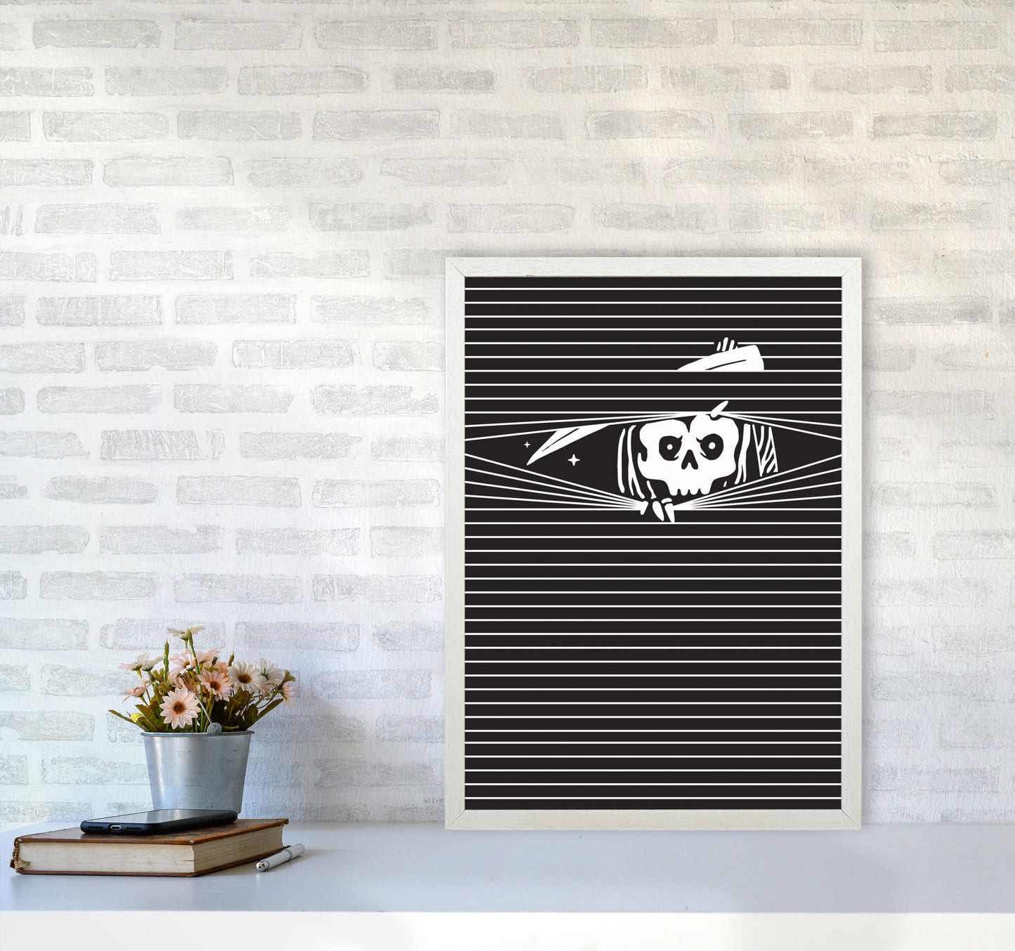 The Grim Reaper Art Print by Jason Stanley A2 Oak Frame