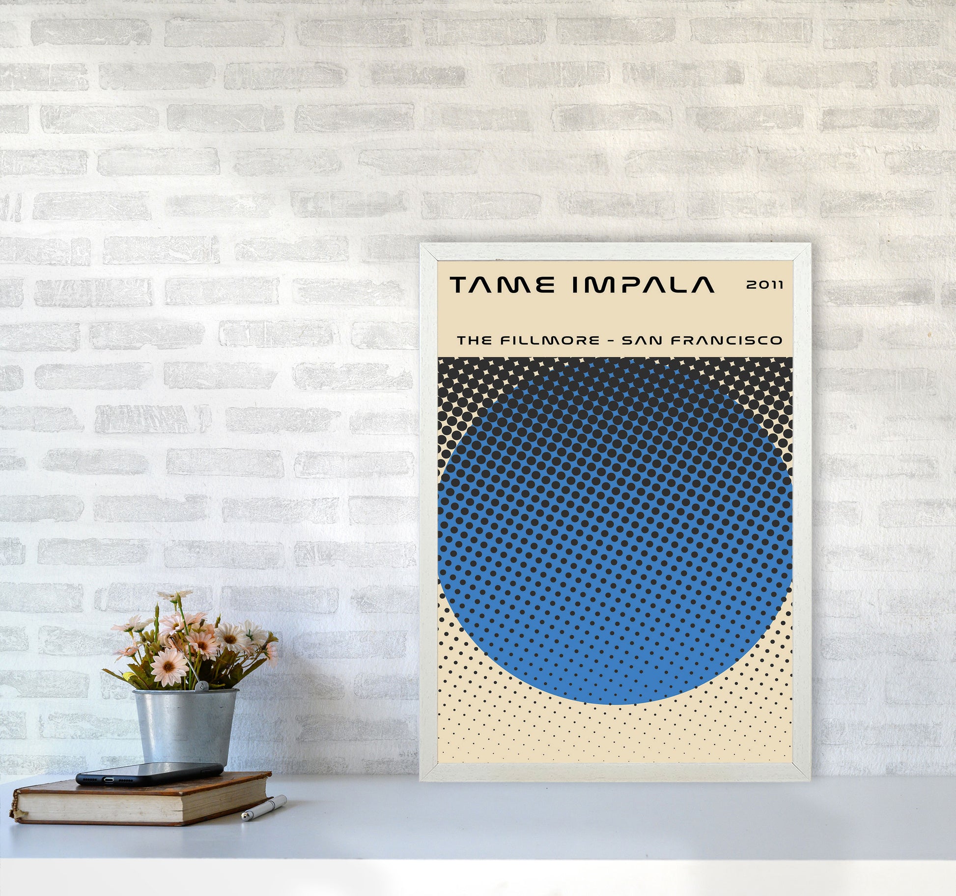 Tame Impala Live In San Francisco Art Print by Jason Stanley A2 Oak Frame