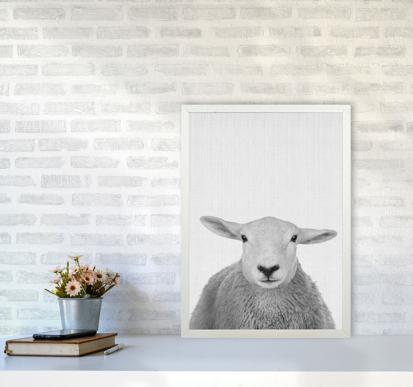 Trust This Wise Sheep Art Print by Jason Stanley A2 Oak Frame