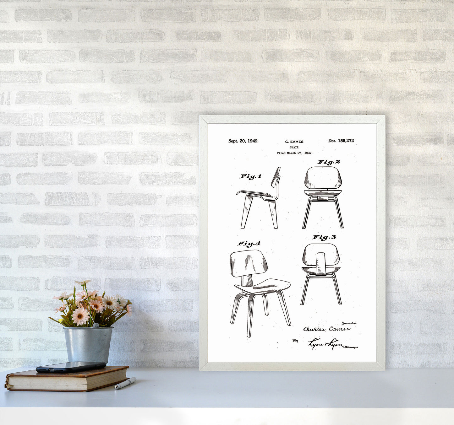 Chari Patent Art Print by Jason Stanley A2 Oak Frame