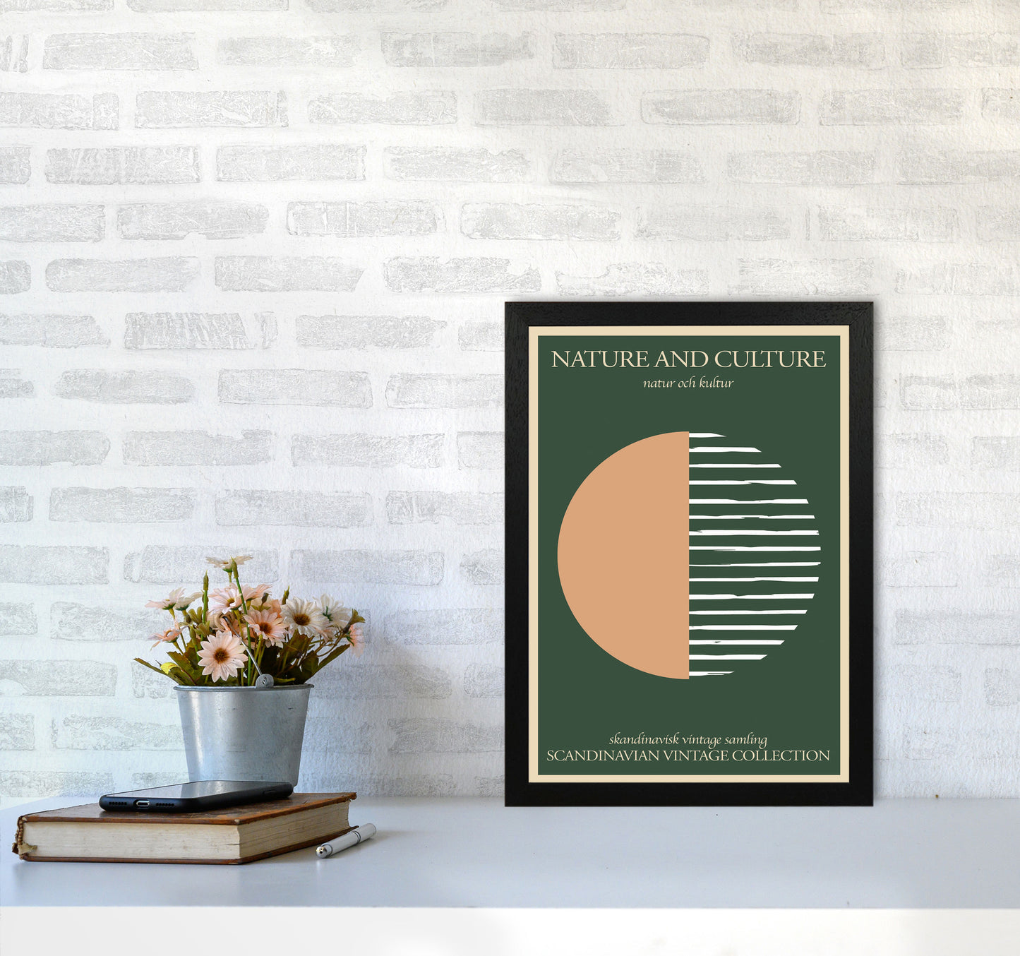 Nature And Culture Scandinavian Collection Art Print by Jason Stanley A3 White Frame