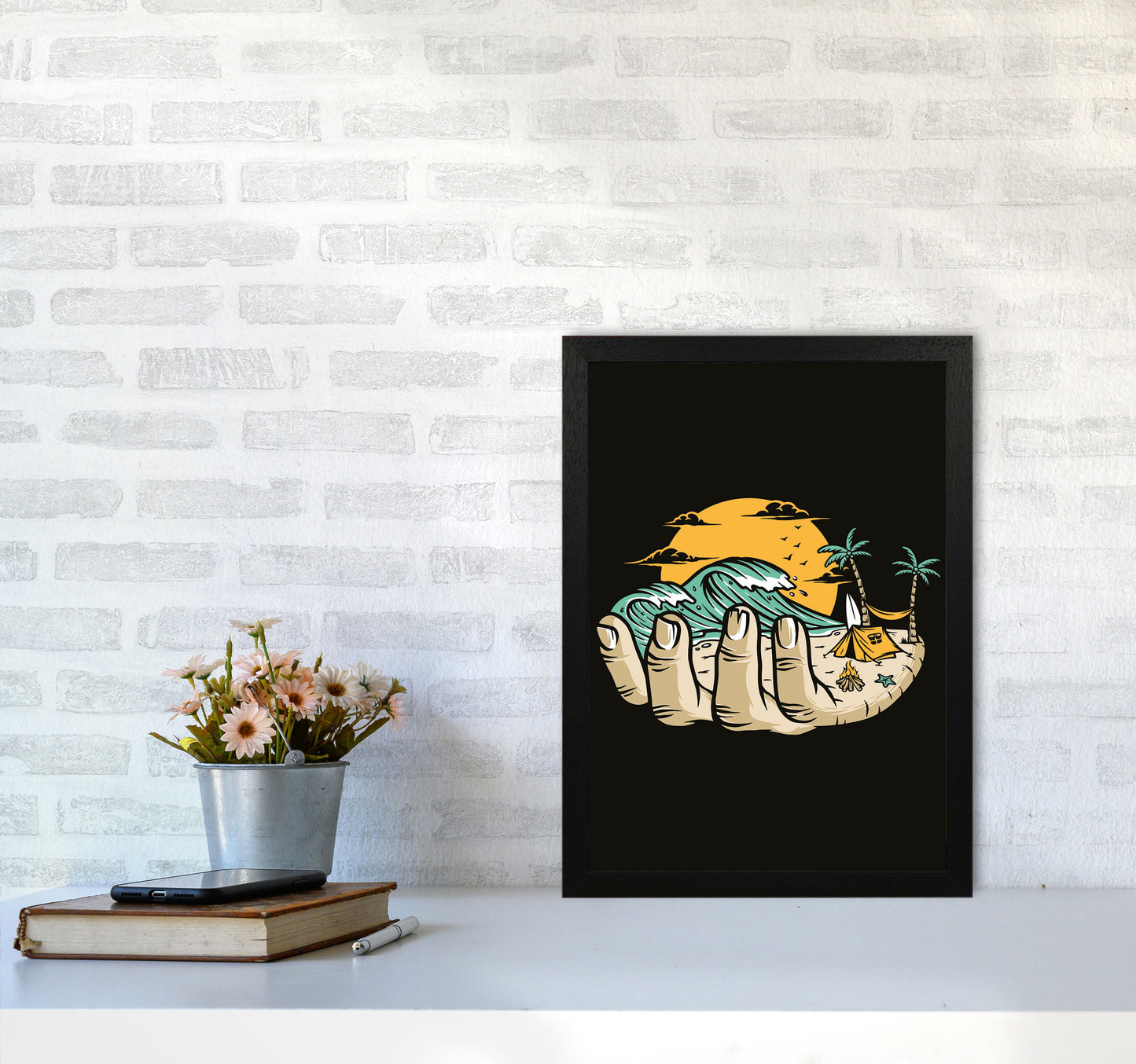 Grab A Handfull Of What You Love Art Print by Jason Stanley A3 White Frame