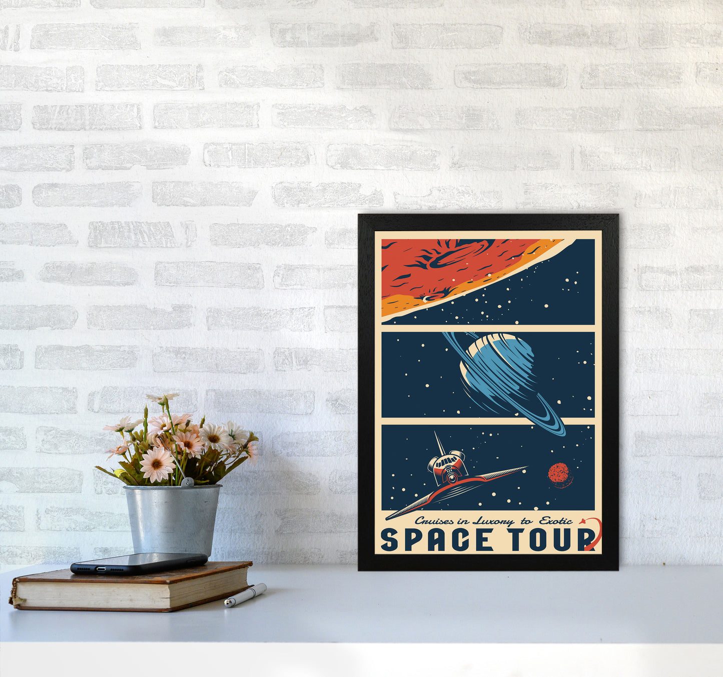 Outer Space Series - #18 Art Print by Jason Stanley A3 White Frame