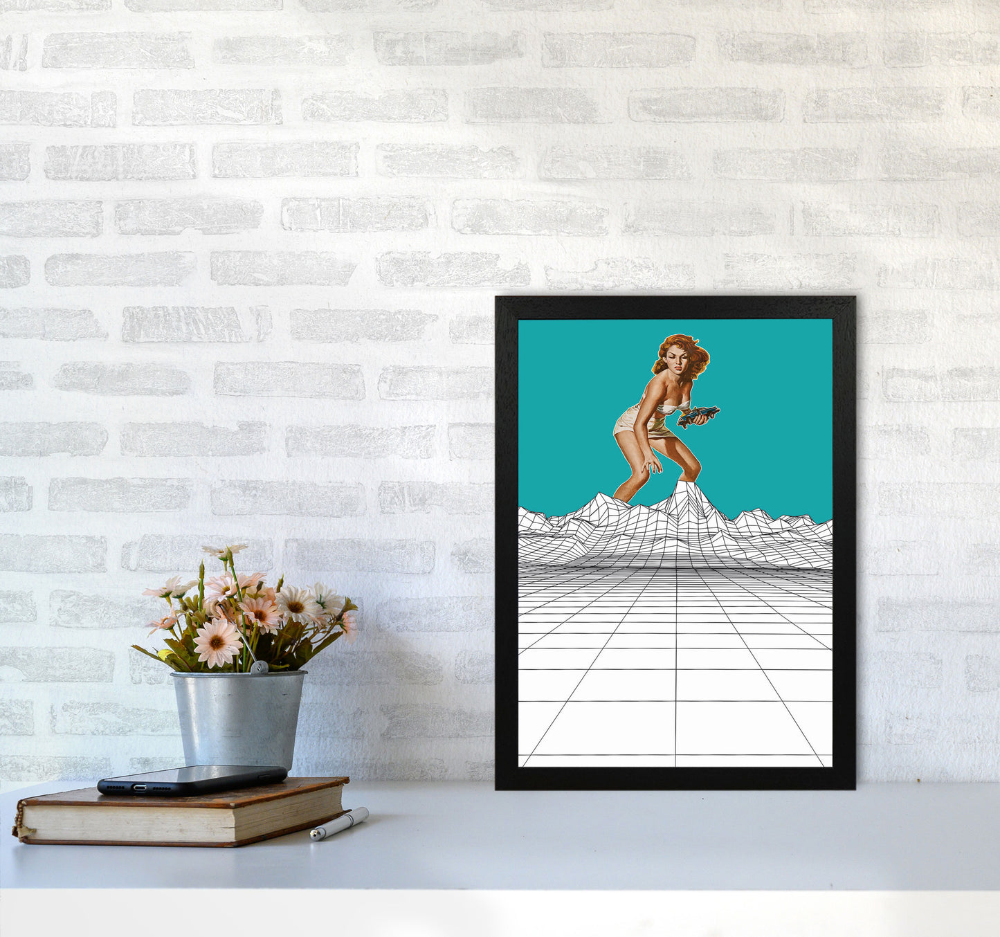Attack In The Mountains Art Print by Jason Stanley A3 White Frame