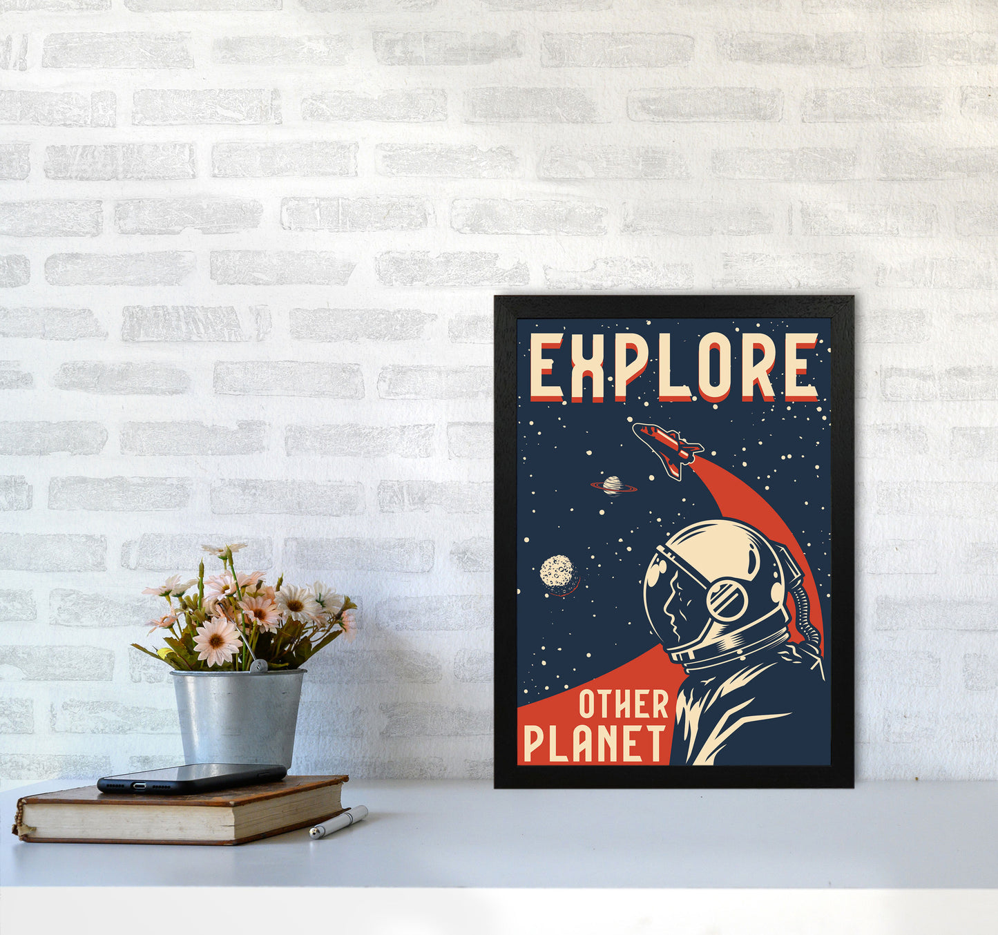Outer Space Series - #8 Art Print by Jason Stanley A3 White Frame