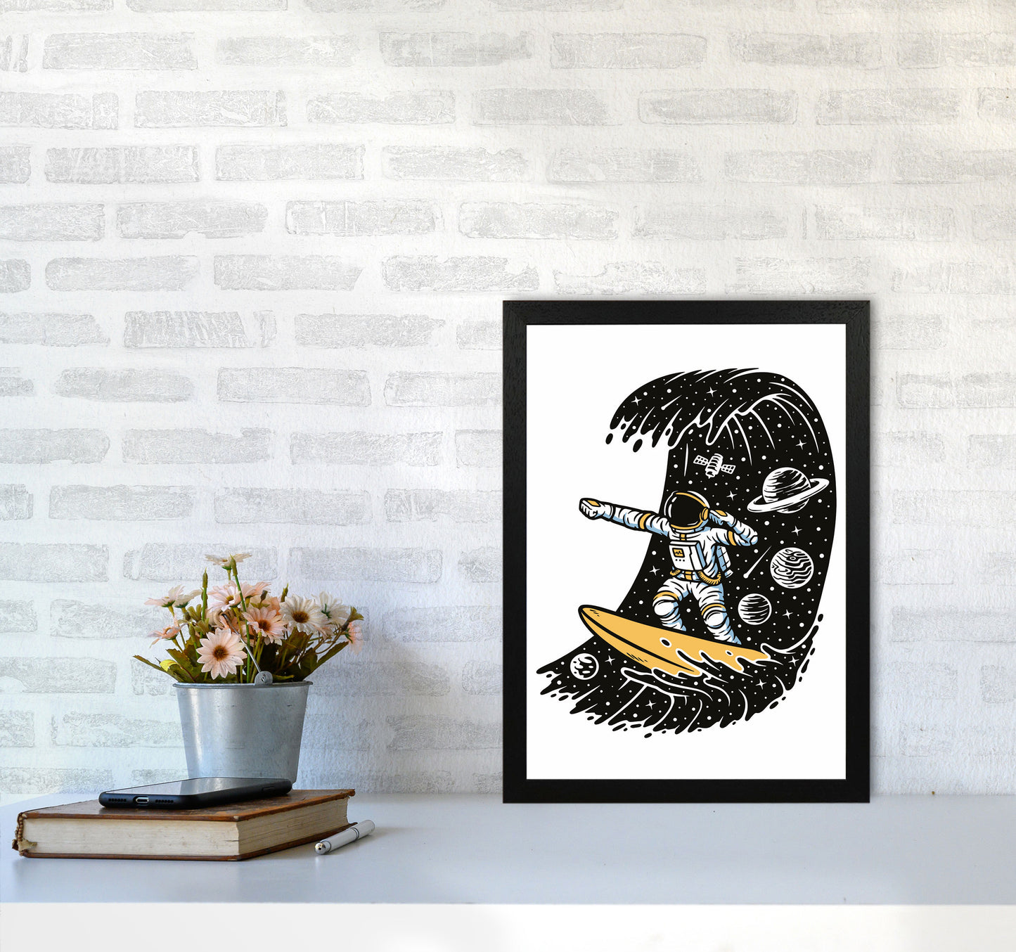 Surf's Up Art Print by Jason Stanley A3 White Frame