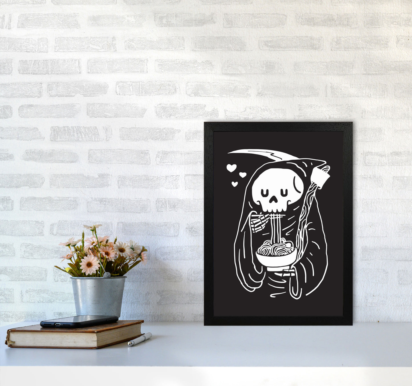 But First...Noodles Art Print by Jason Stanley A3 White Frame