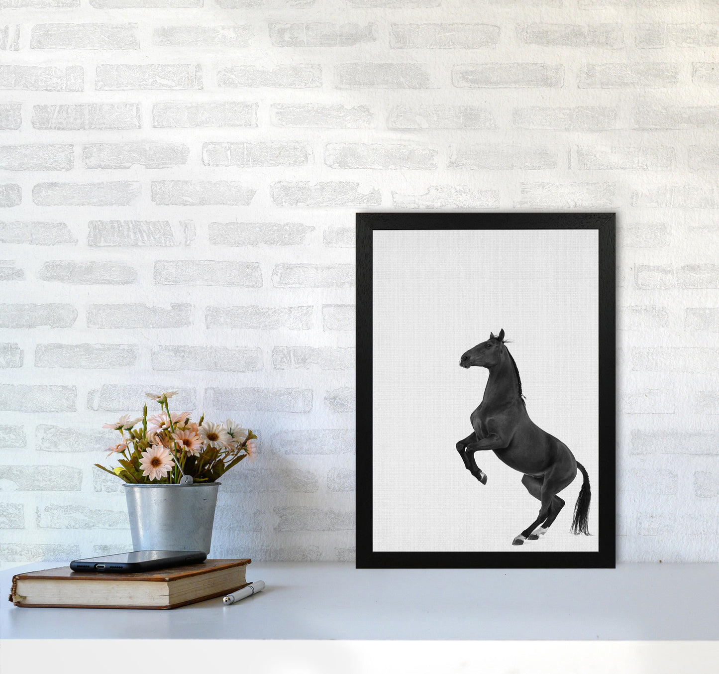 The Dark Horse Rides At Night #2 Art Print by Jason Stanley A3 White Frame