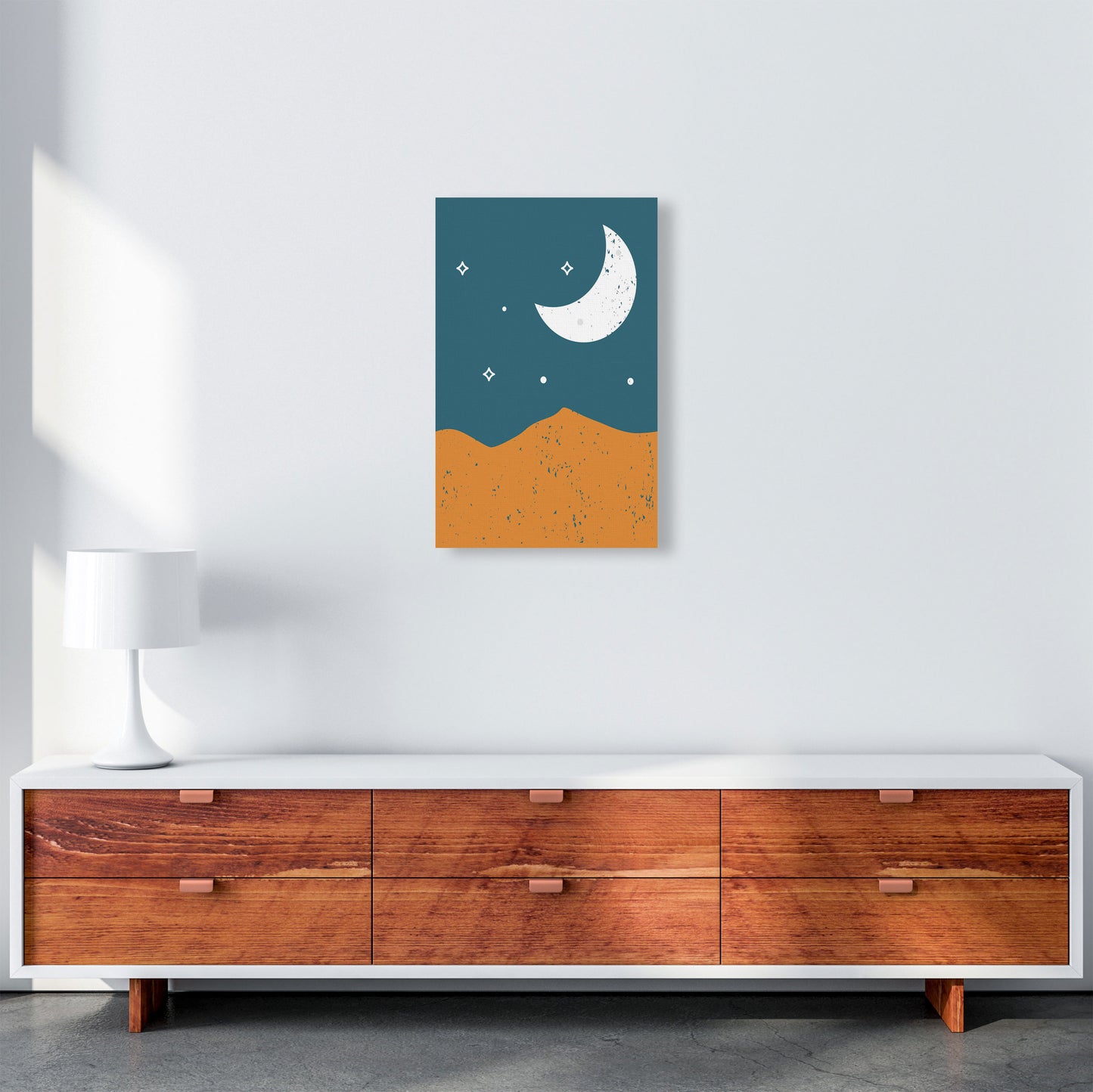 Moonrise Over The Mountain Art Print by Jason Stanley A3 Canvas