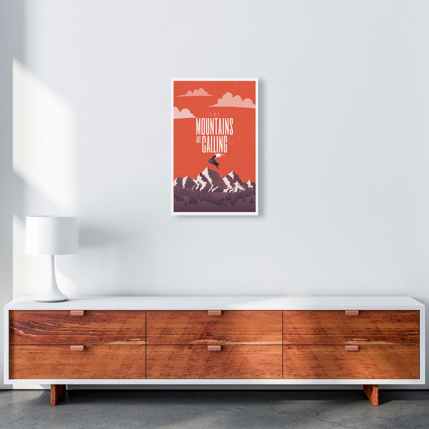 The Mountains Are Calling Art Print by Jason Stanley A3 Canvas