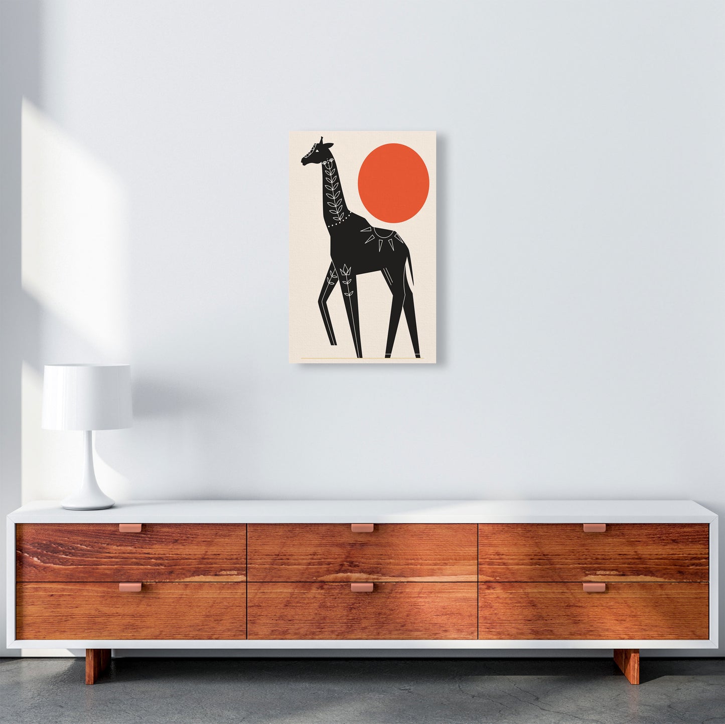 Giraffe In The Sun Art Print by Jason Stanley A3 Canvas