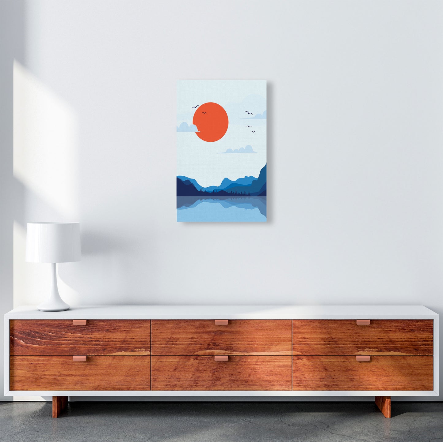 Japanese Sunset Art Print by Jason Stanley A3 Canvas