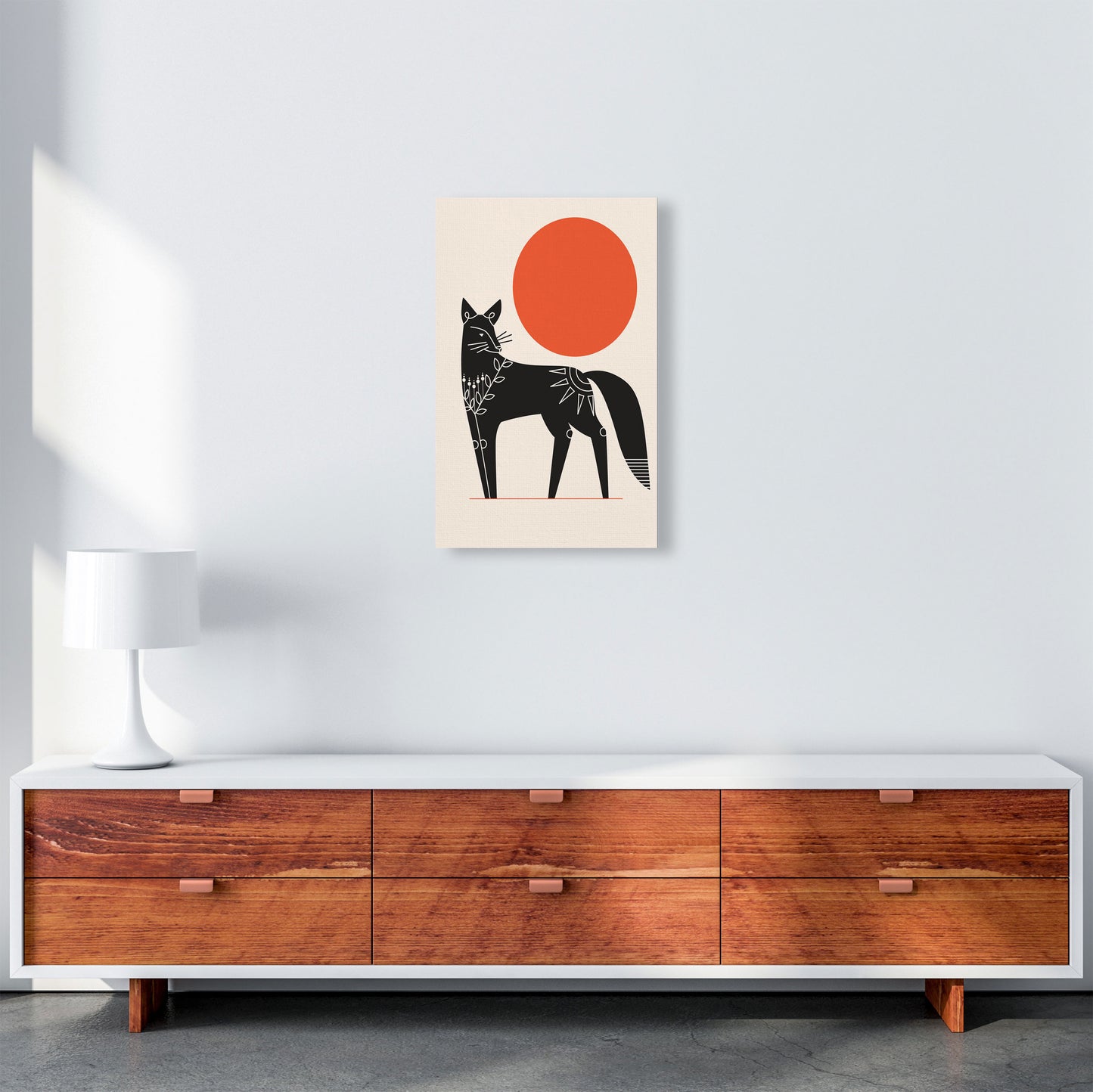 Fox And The Sun Art Print by Jason Stanley A3 Canvas