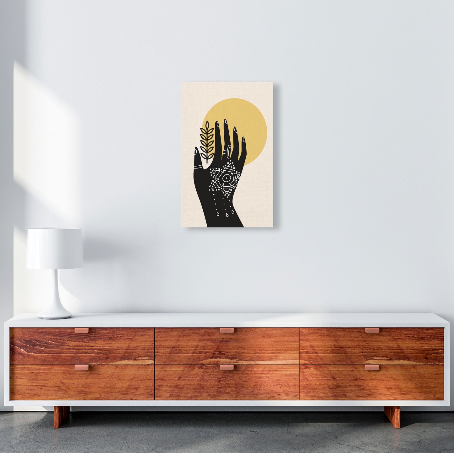 Abstract Hand Art Print by Jason Stanley A3 Canvas