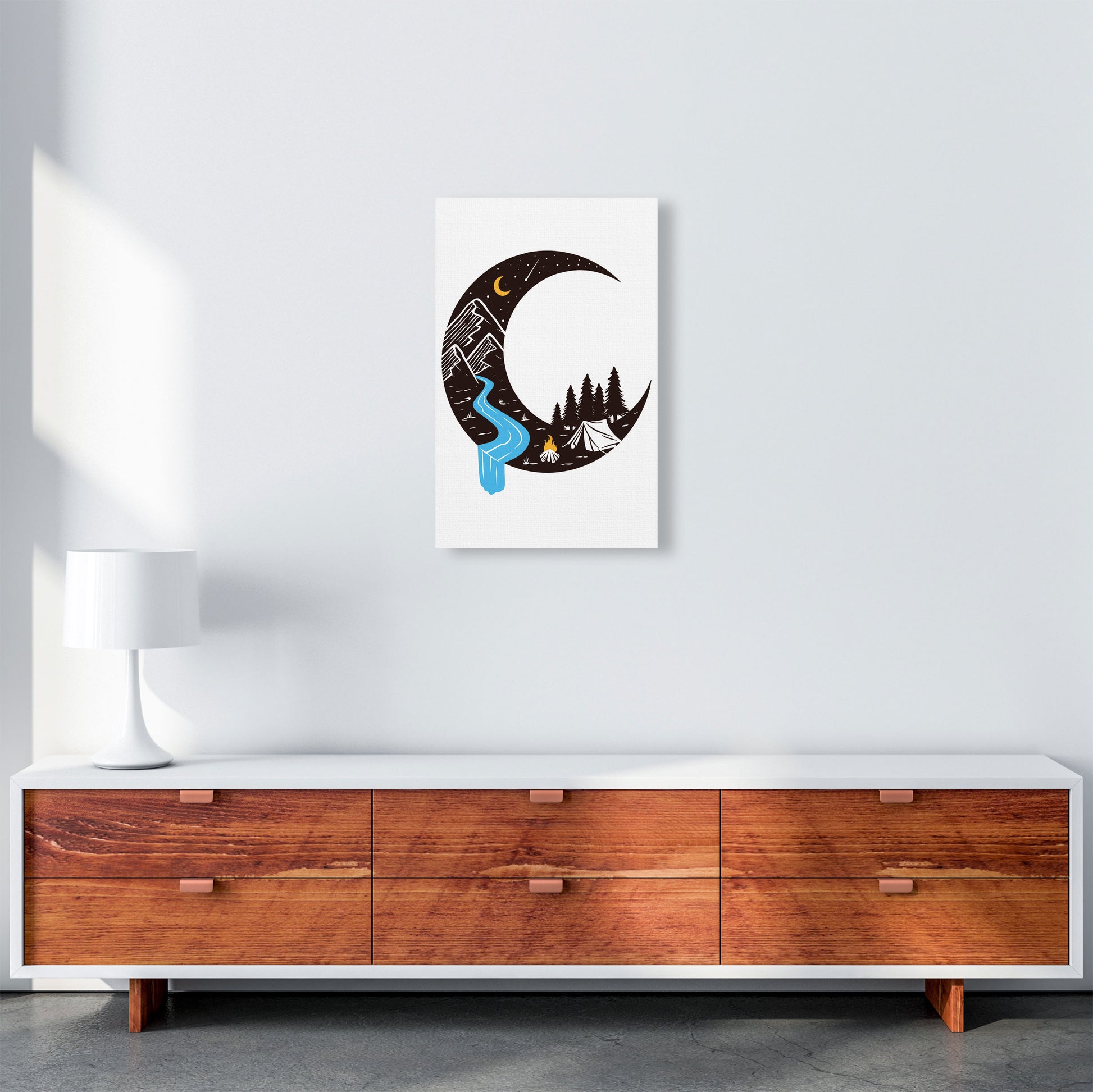 Moon River Art Print by Jason Stanley A3 Canvas