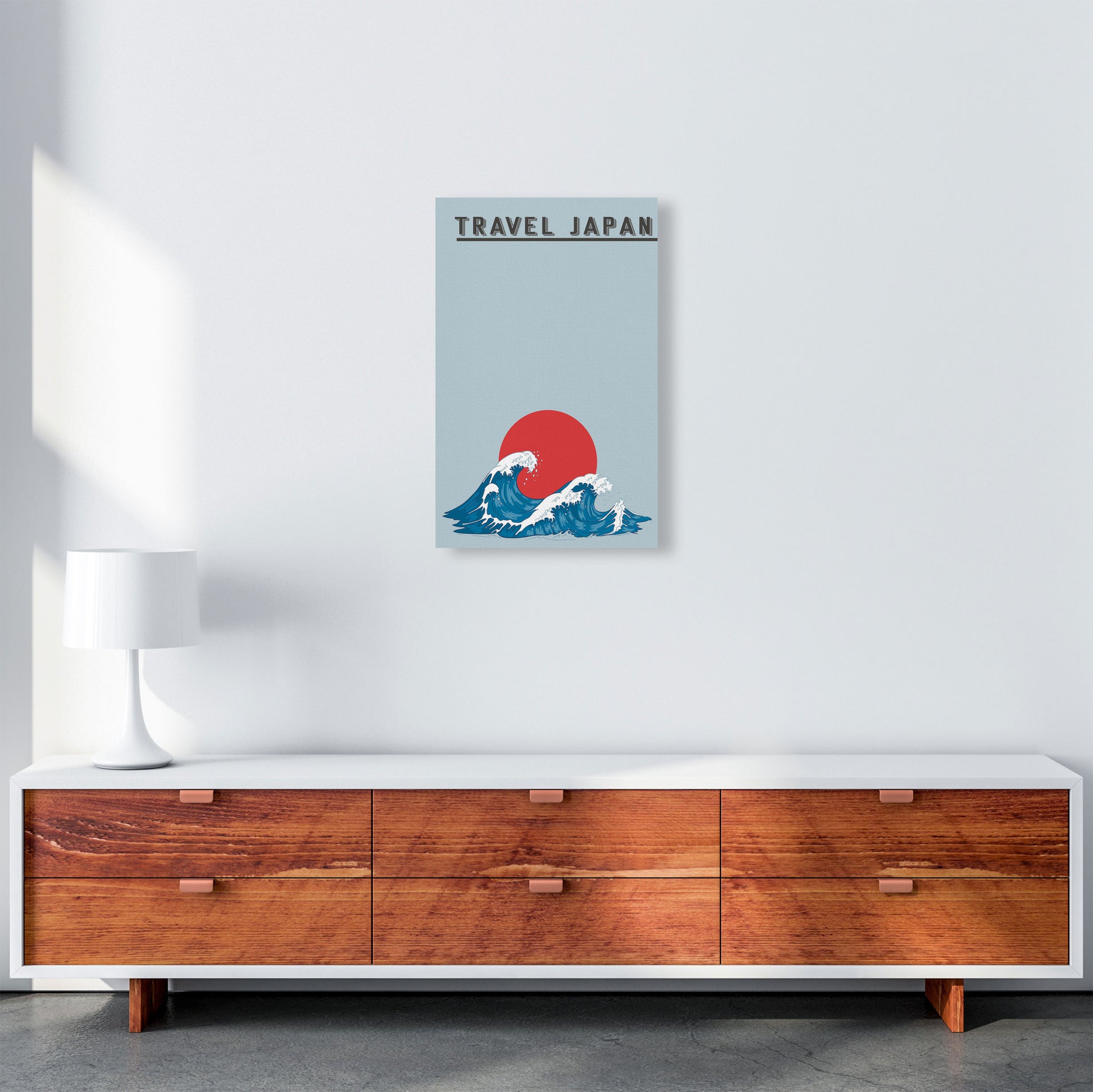 Japanese Waves Art Print by Jason Stanley A3 Canvas