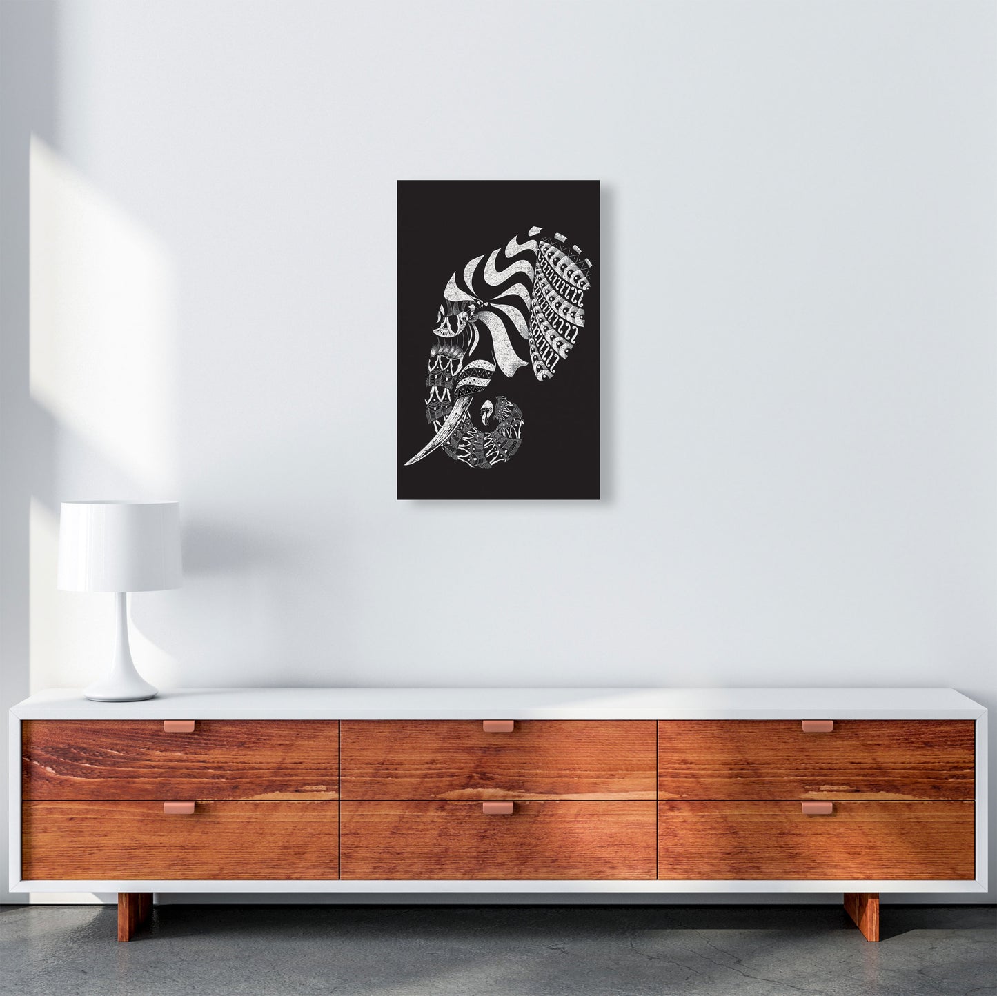Ornate Elephant II Art Print by Jason Stanley A3 Canvas