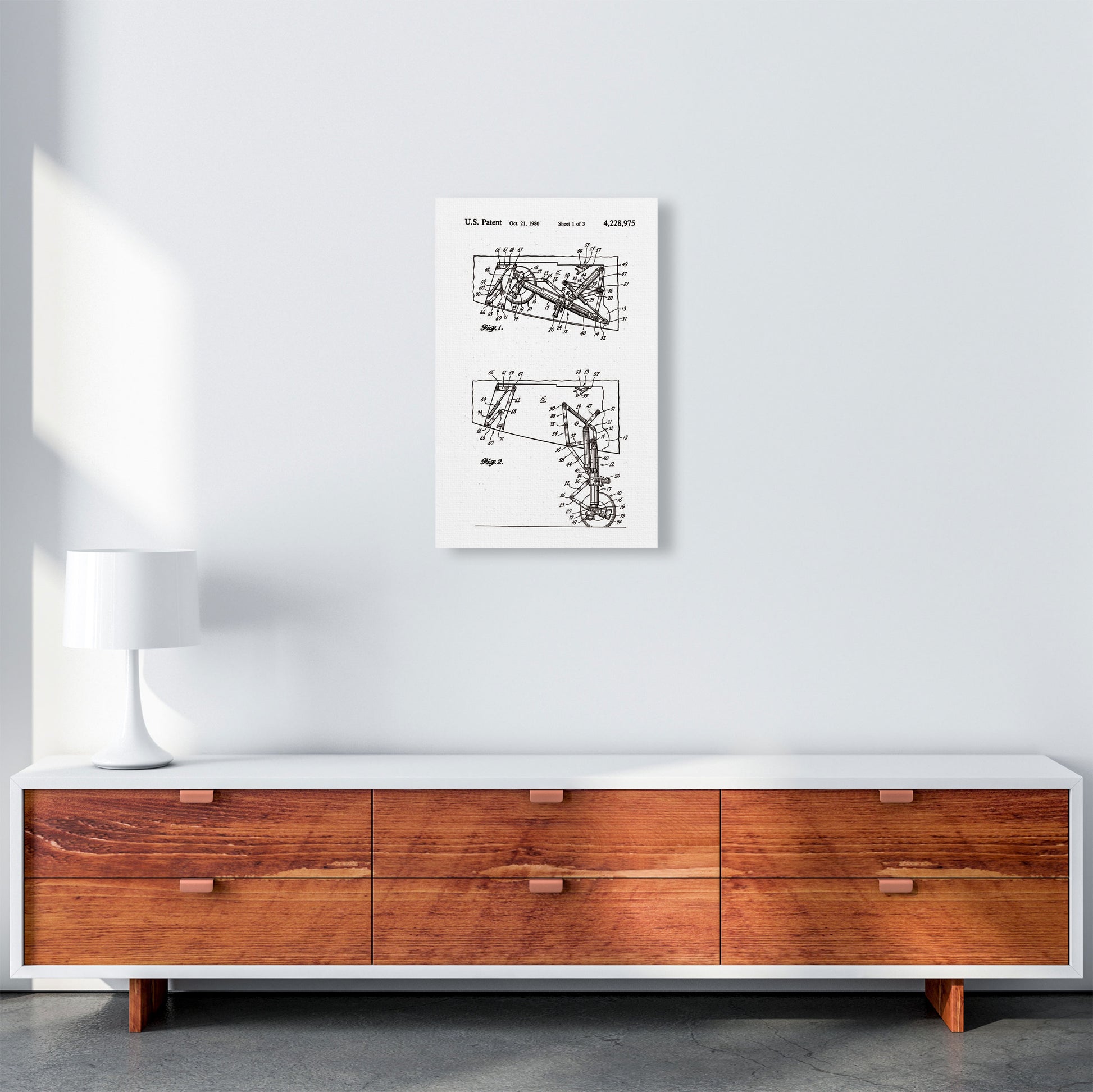 Airplane Landing Gear Patent Art Print by Jason Stanley A3 Canvas