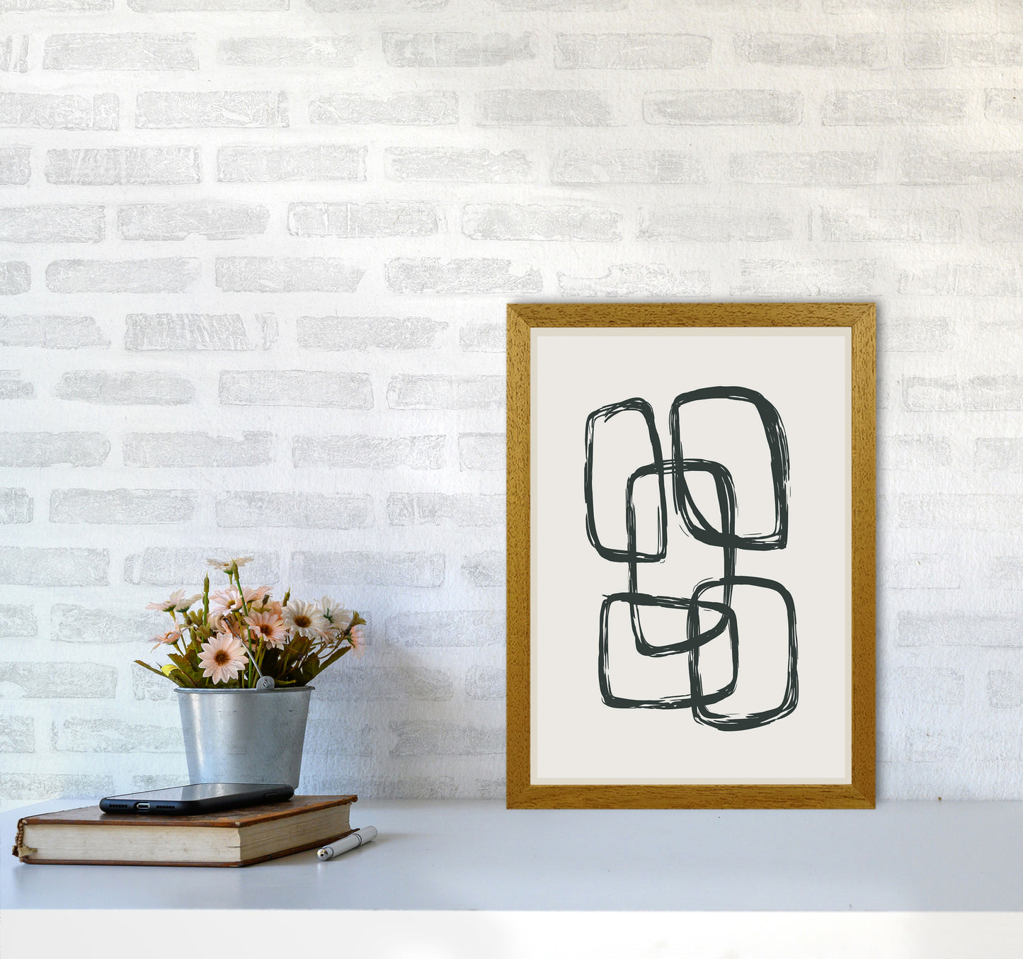 Modern Abstract Shapes 3 Art Print by Jason Stanley A3 Print Only