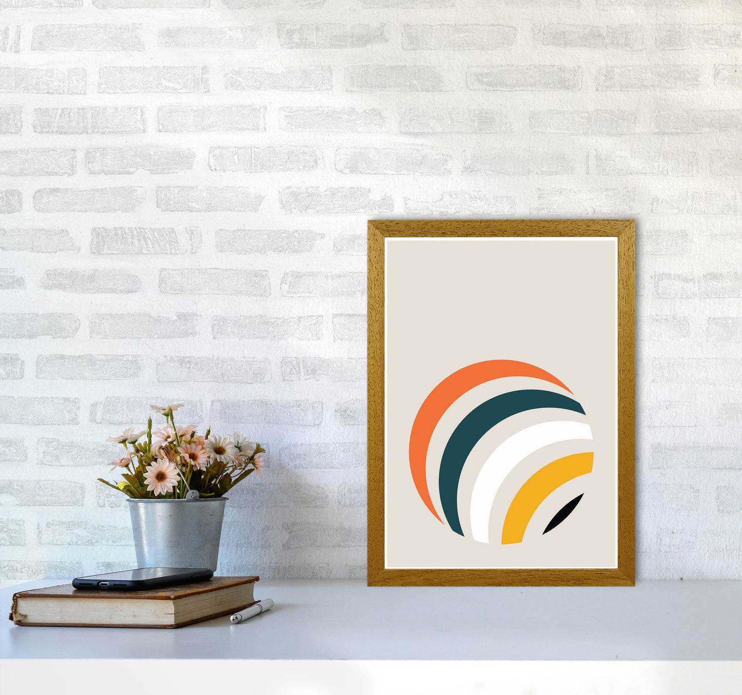 Retro Geometric Circle 1 Art Print by Jason Stanley A3 Print Only