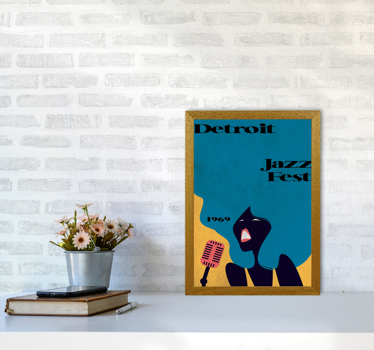 Detroit Jazz Fest 1969 Art Print by Jason Stanley A3 Print Only