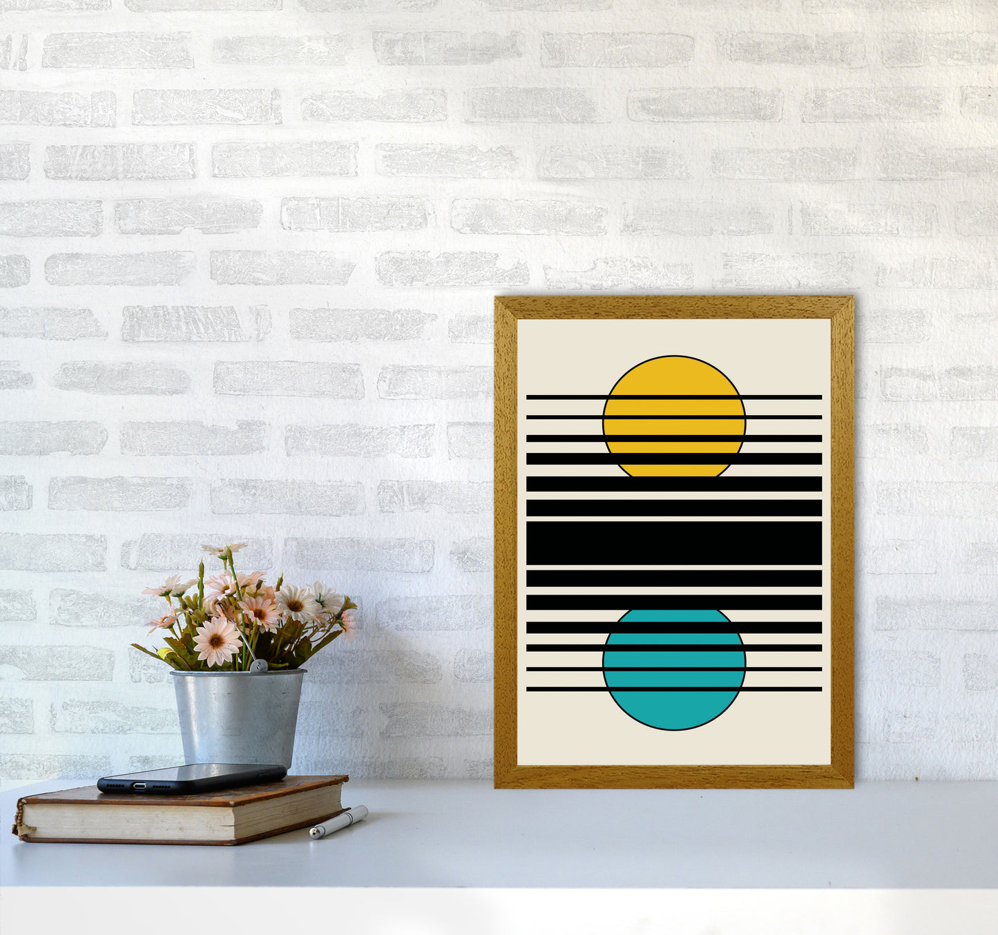 Geometric Suns III Art Print by Jason Stanley A3 Print Only