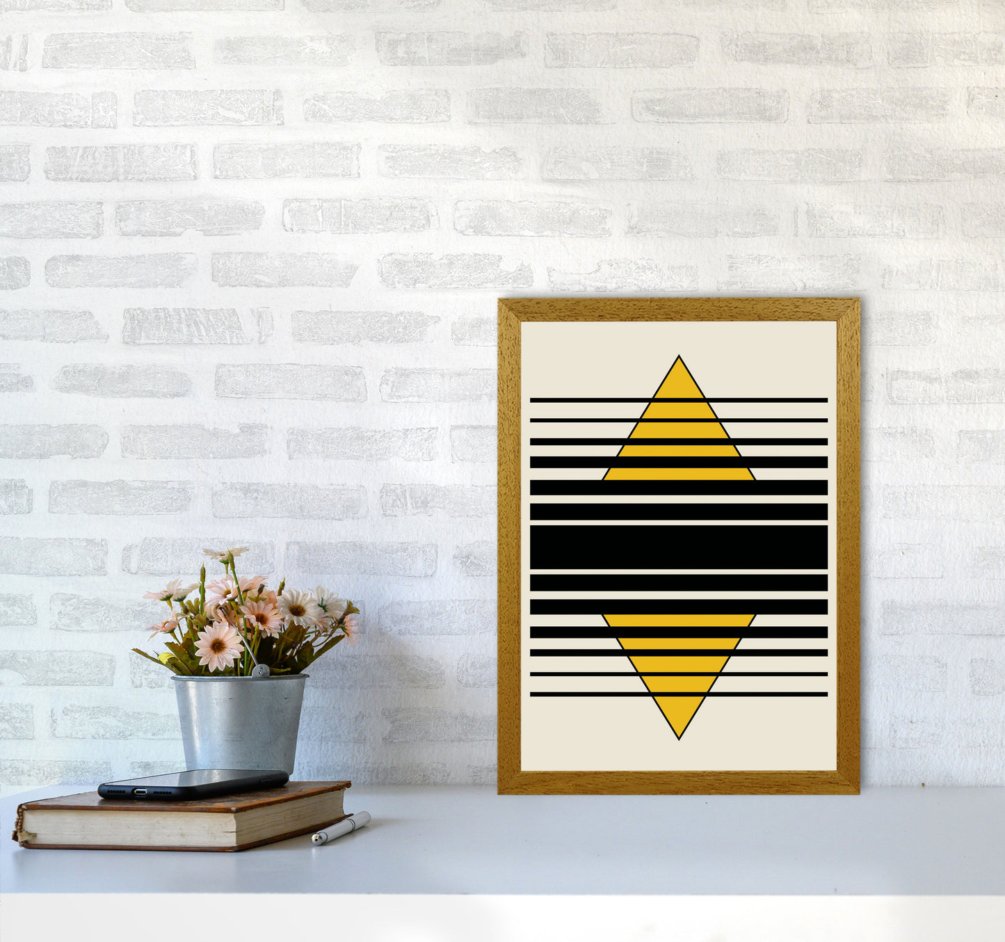 Geometric Pyramid Art Print by Jason Stanley A3 Print Only