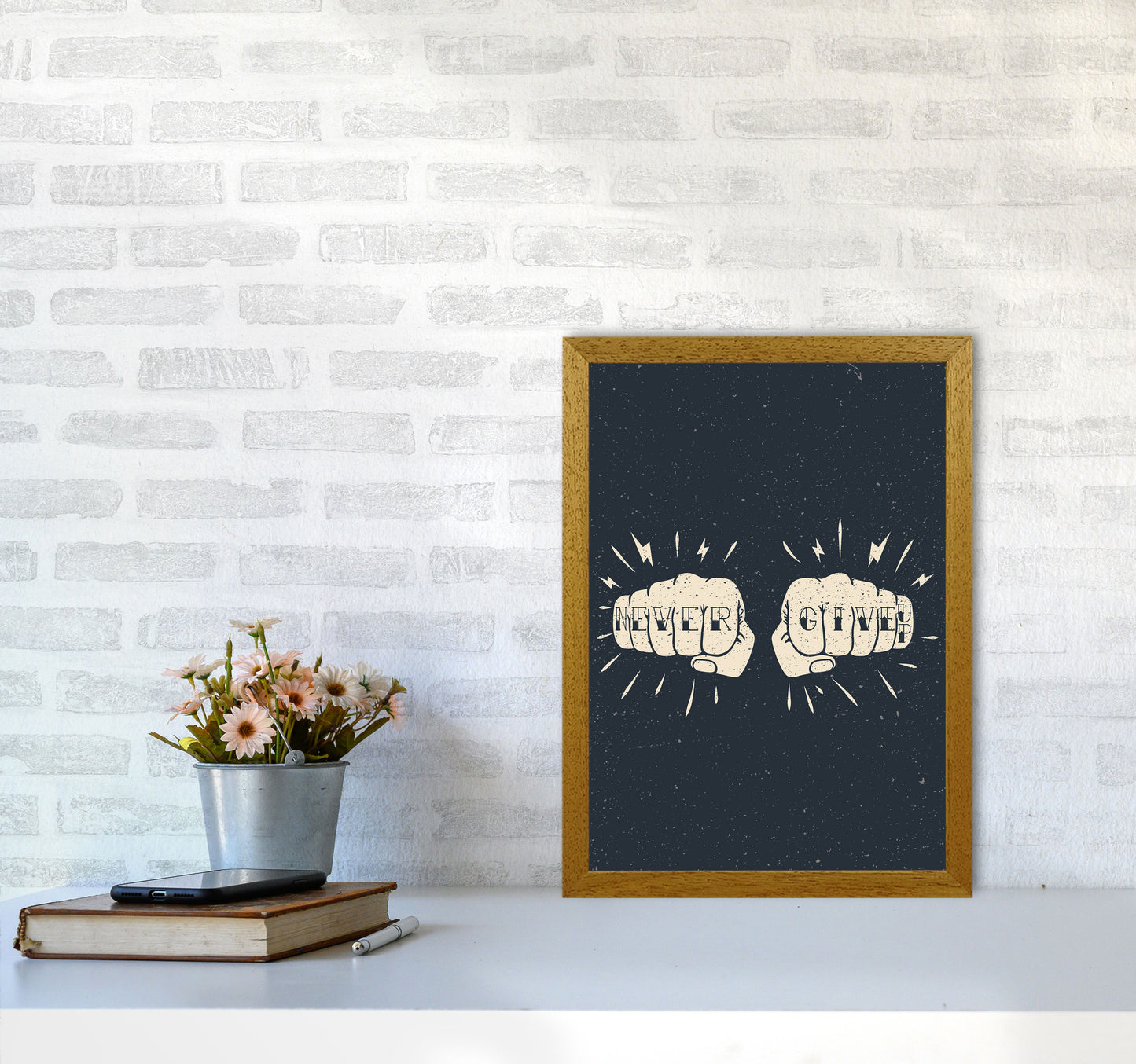 Never Give Up! Art Print by Jason Stanley A3 Print Only