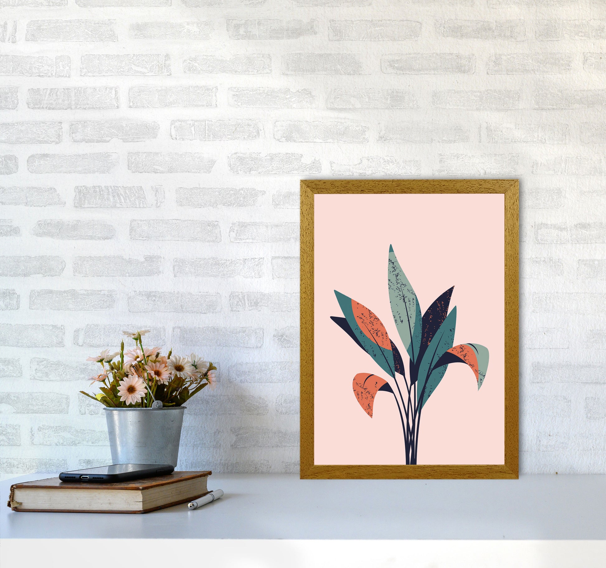 Pink Plant Art Print by Jason Stanley A3 Print Only
