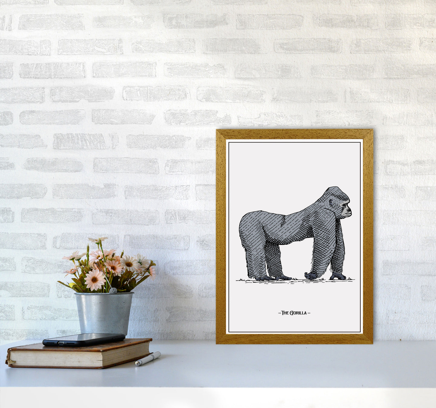The Gorilla Art Print by Jason Stanley A3 Print Only