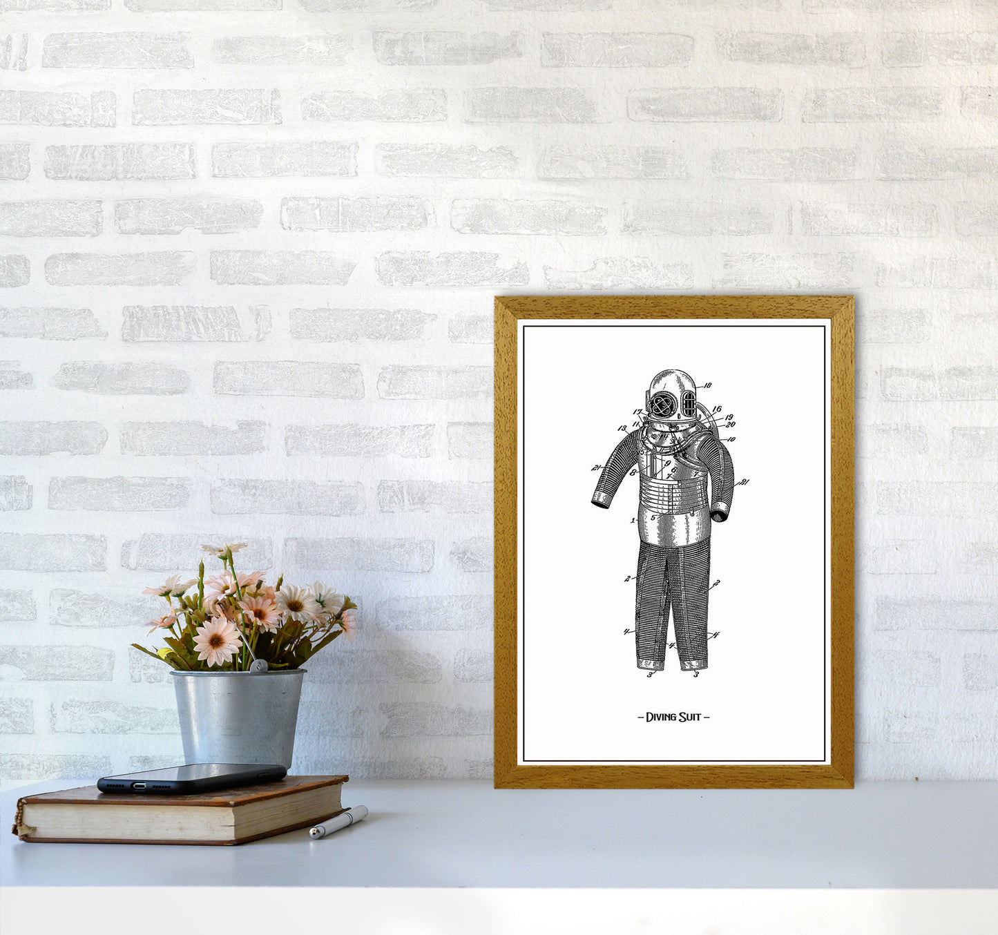 Diving Suit Art Print by Jason Stanley A3 Print Only