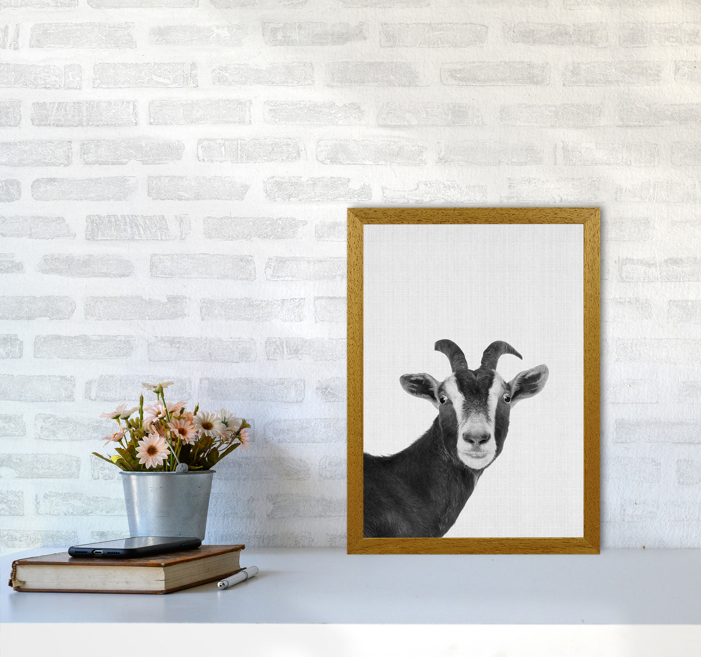 Surprised Goat Art Print by Jason Stanley A3 Print Only