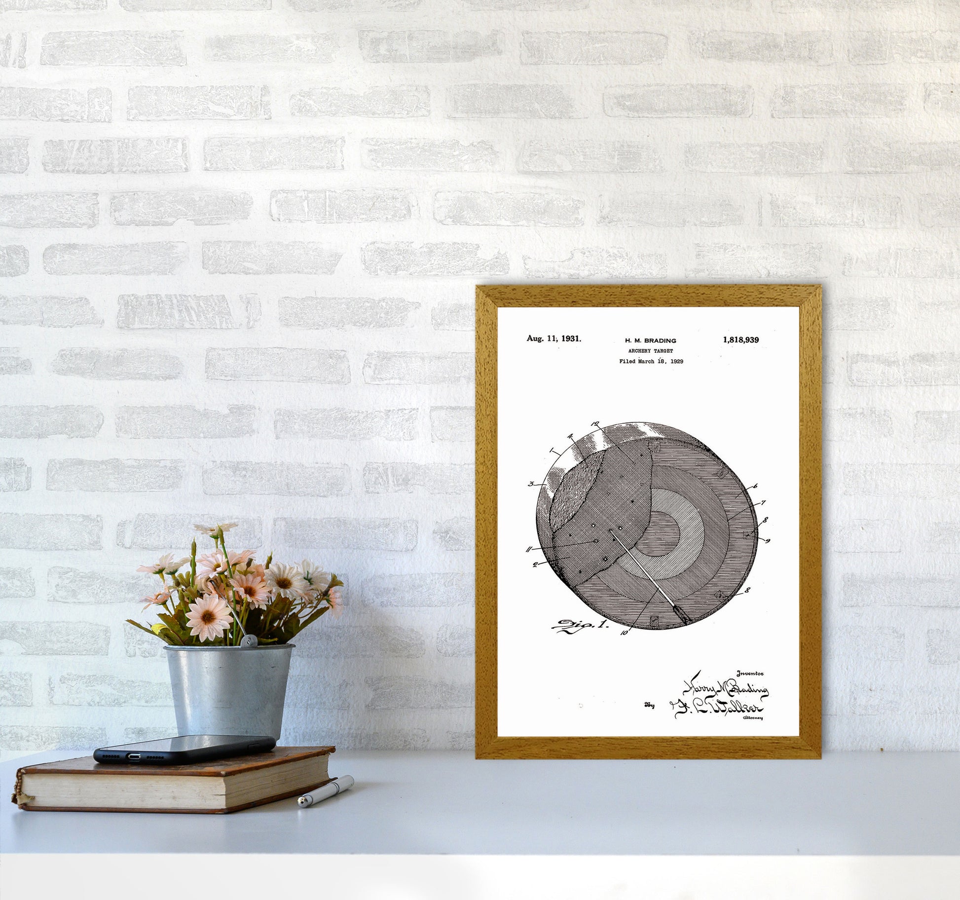 Archery Target Patent Art Print by Jason Stanley A3 Print Only