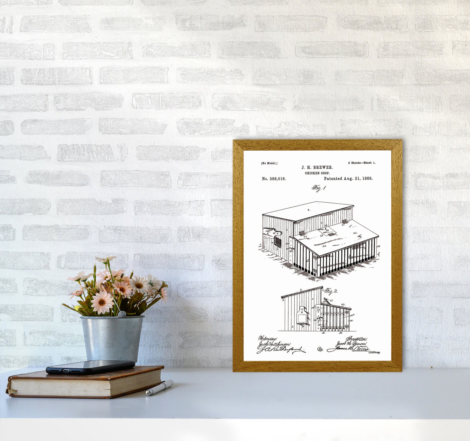 Chicken Coop Patent Art Print by Jason Stanley A3 Print Only