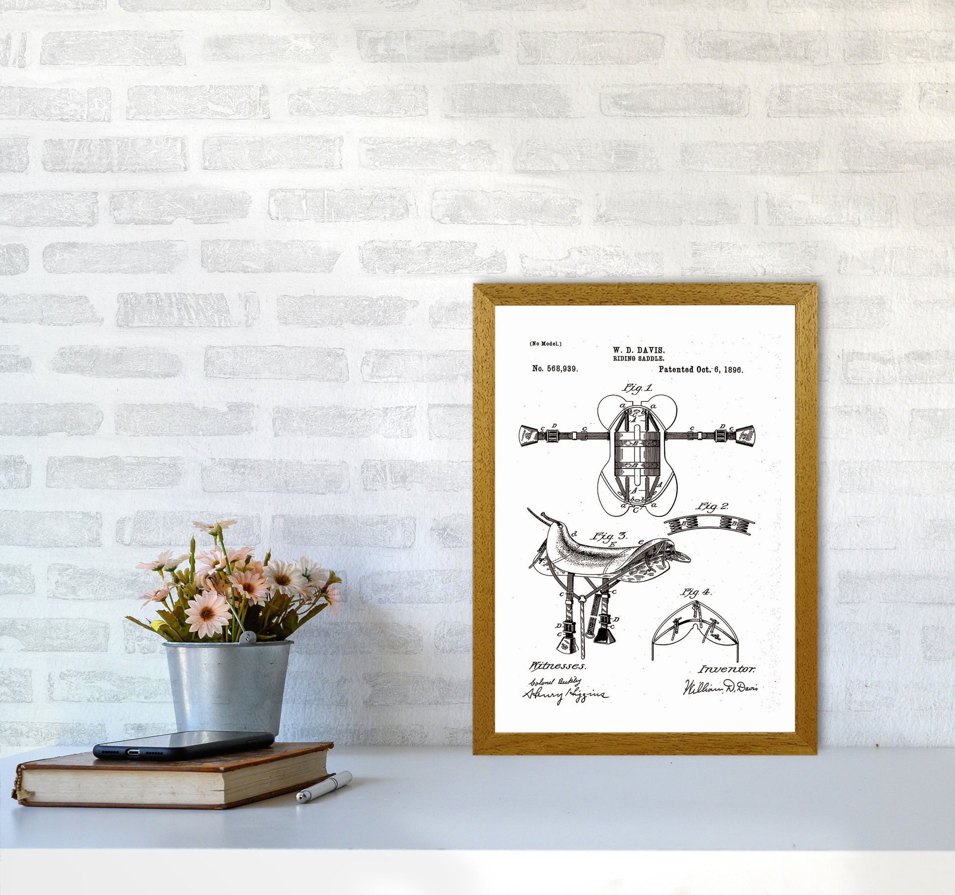 Riding Saddle Patent Art Print by Jason Stanley A3 Print Only