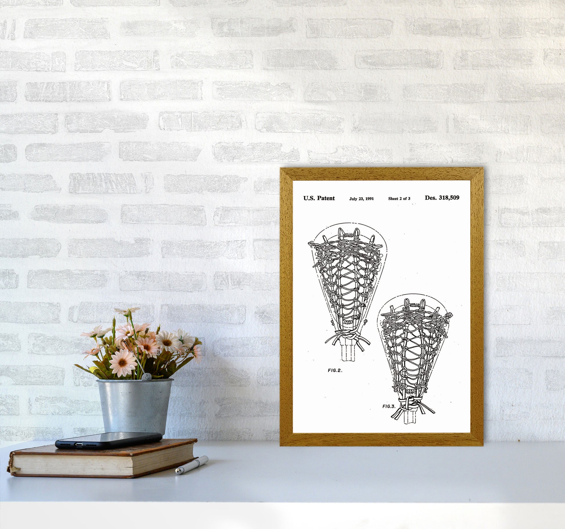Lacross Stick Patent Art Print by Jason Stanley A3 Print Only