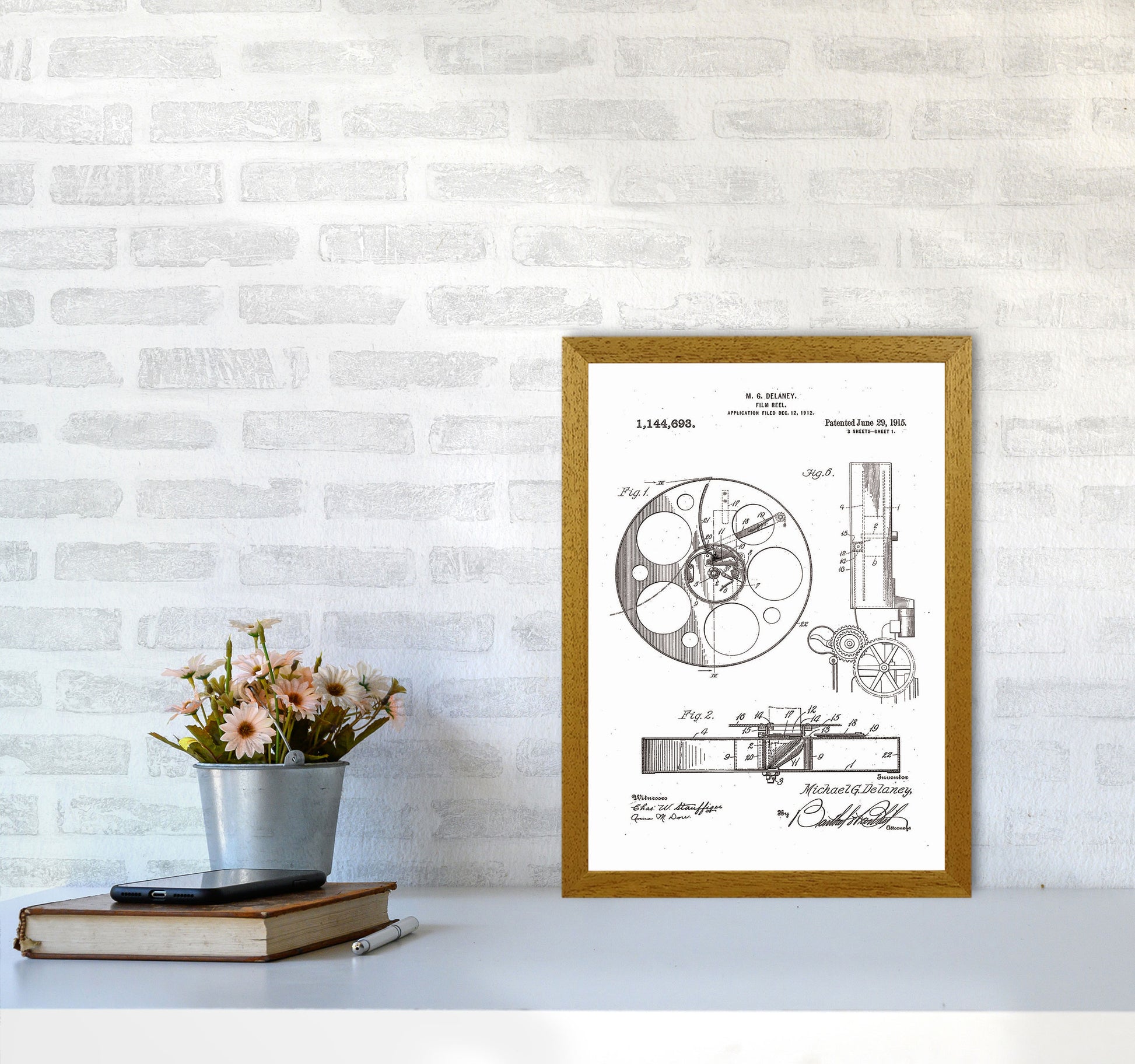 Film Reel Patent 2 Art Print by Jason Stanley A3 Print Only