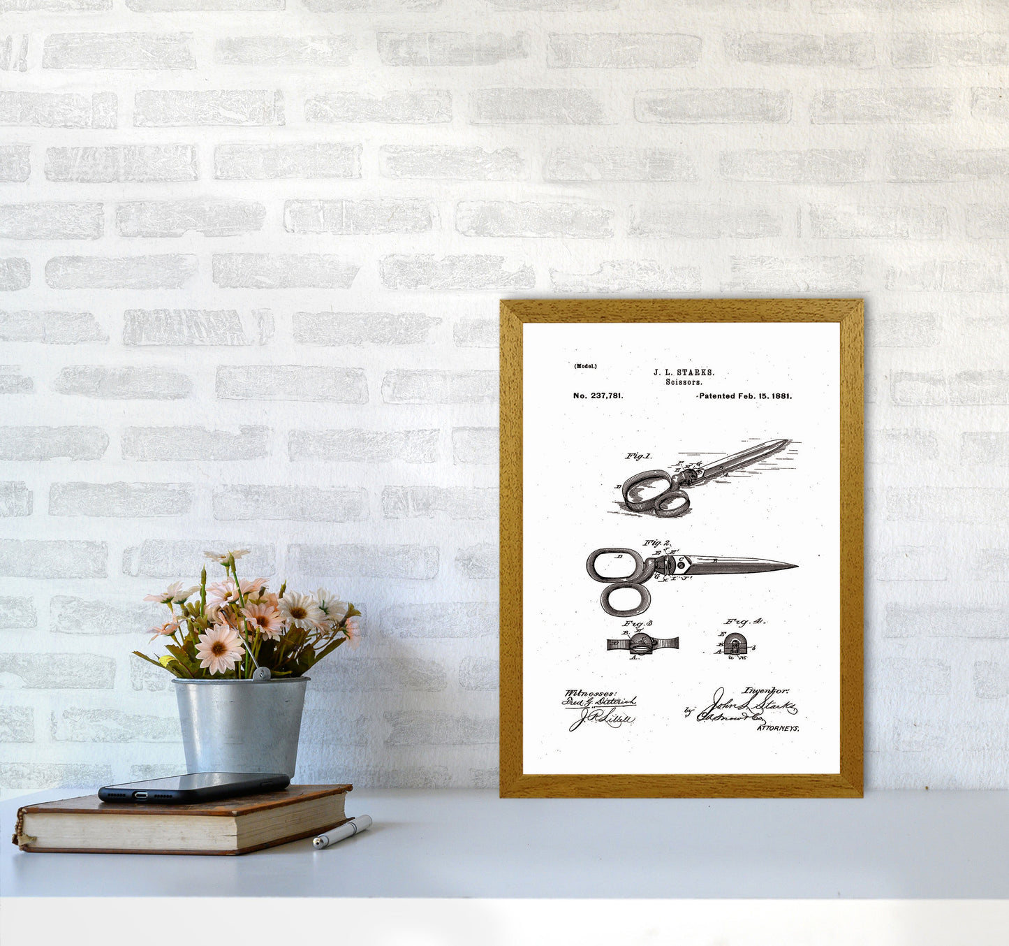 Scissors Patent Art Print by Jason Stanley A3 Print Only