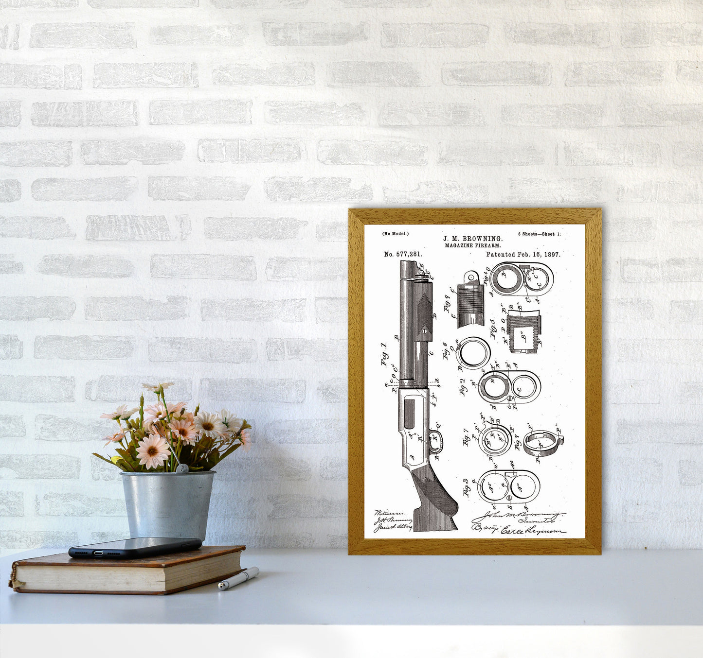 Shotgun Patent Art Print by Jason Stanley A3 Print Only