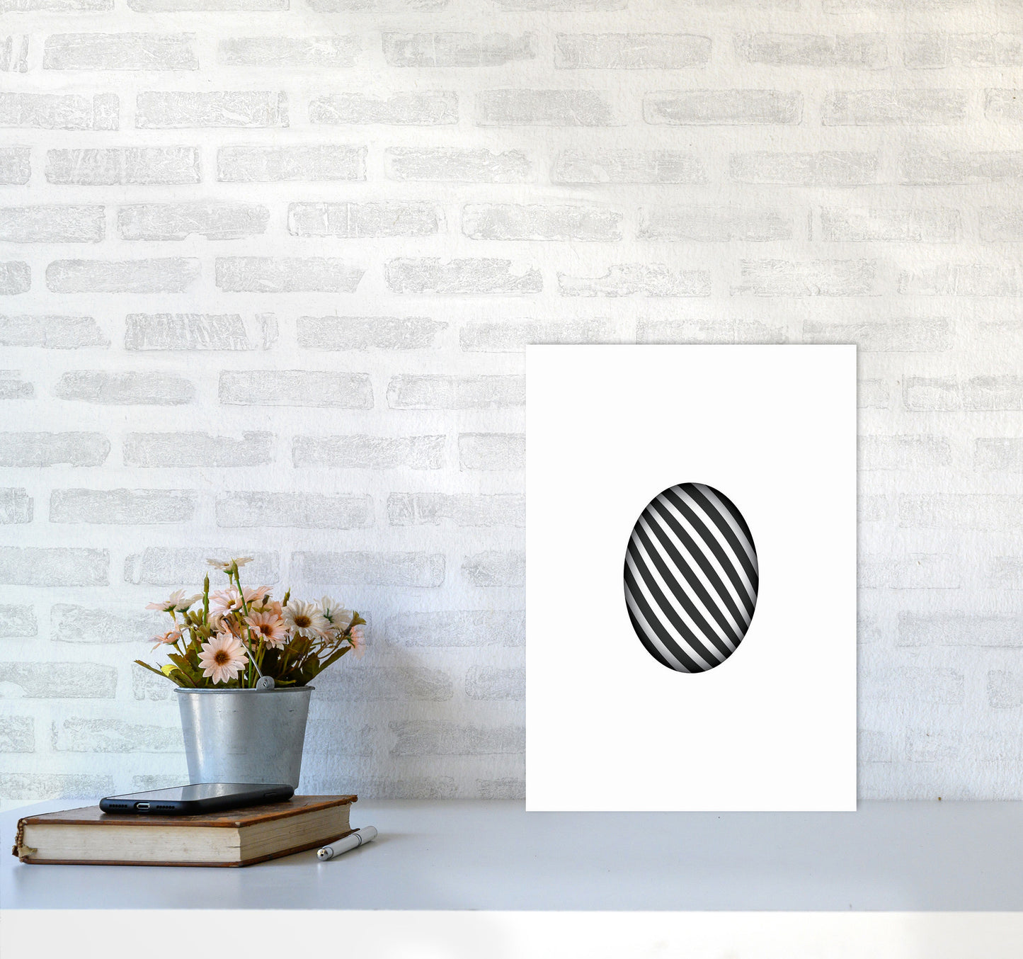Minimal Geometric Series - 48 Art Print by Jason Stanley A3 Black Frame