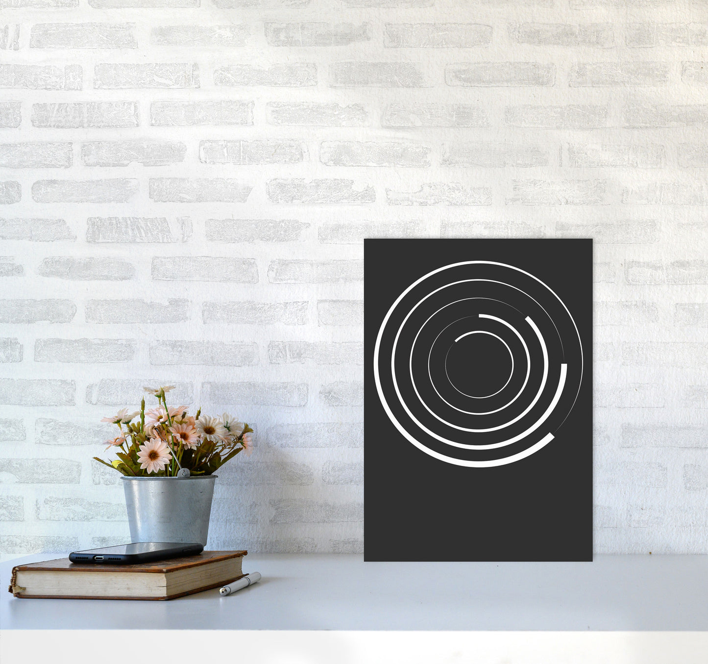 Minimal Geometric Series - 28 Art Print by Jason Stanley A3 Black Frame