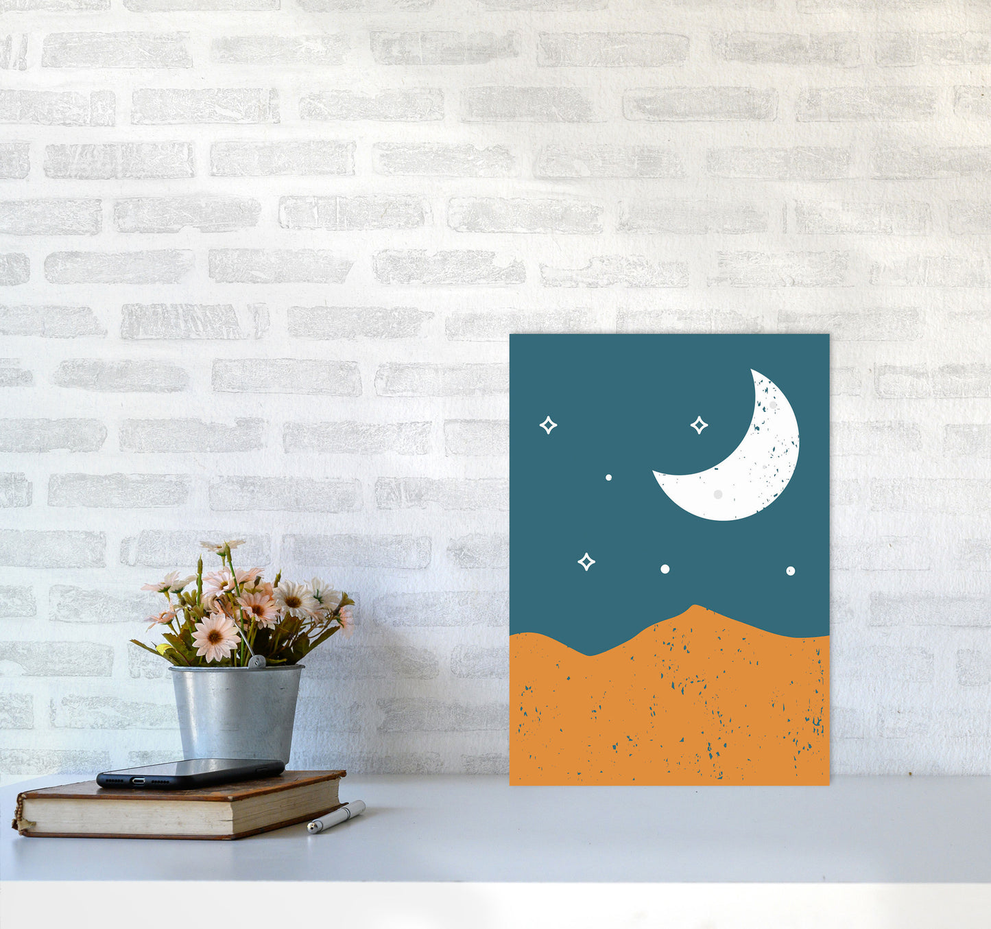 Moonrise Over The Mountain Art Print by Jason Stanley A3 Black Frame