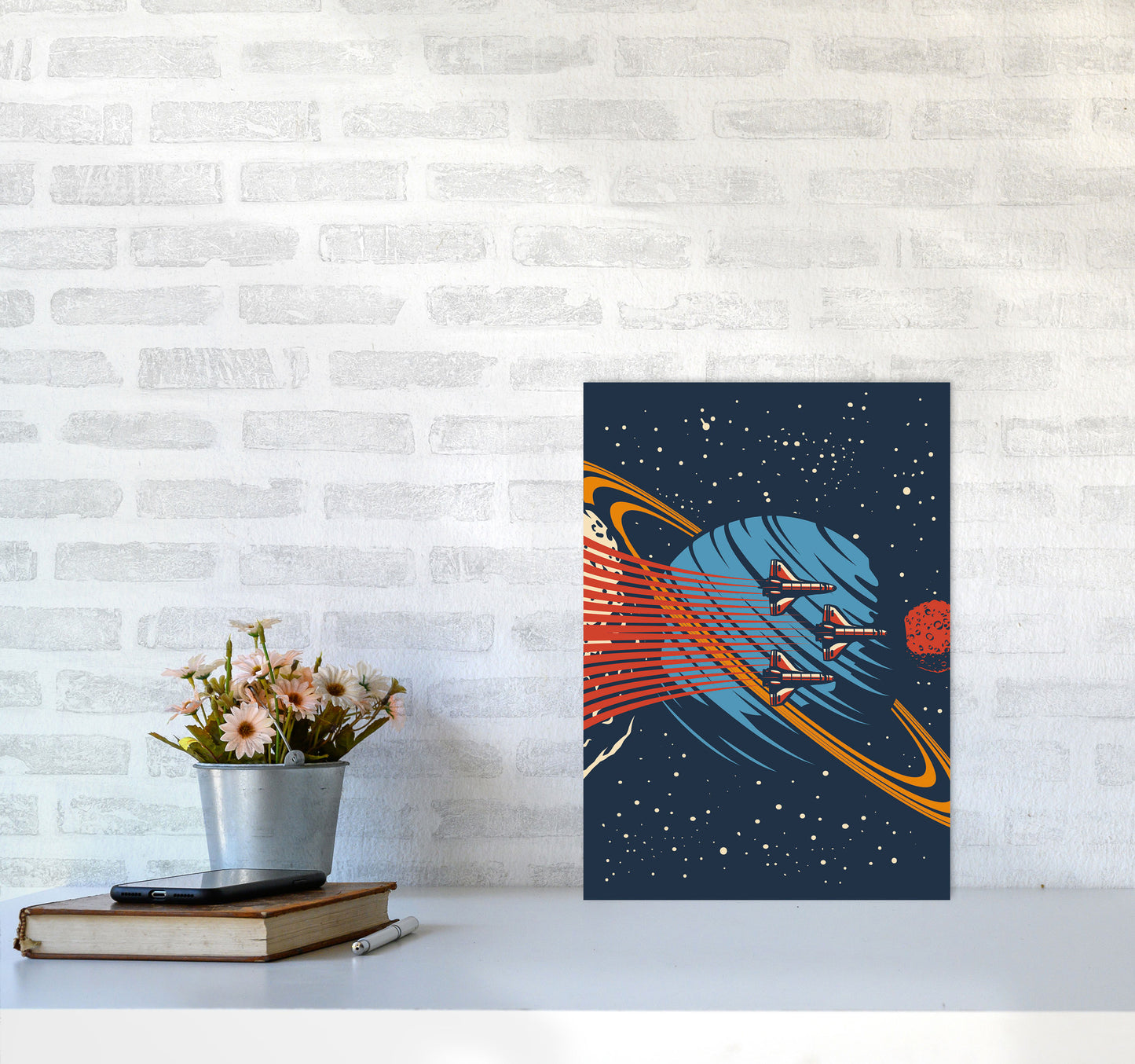 Outer Space Series - #3 Art Print by Jason Stanley A3 Black Frame
