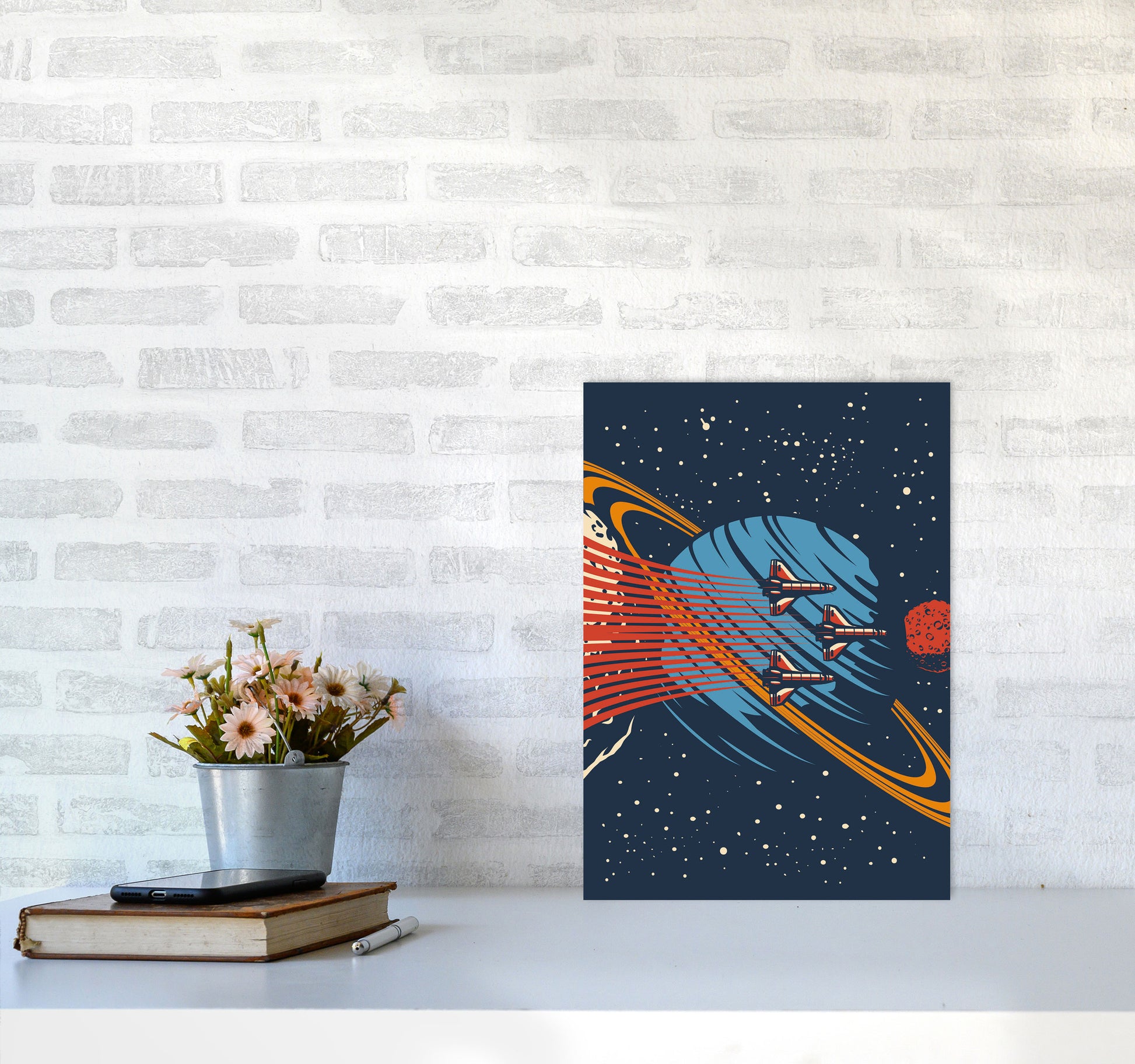Outer Space Series - #3 Art Print by Jason Stanley A3 Black Frame