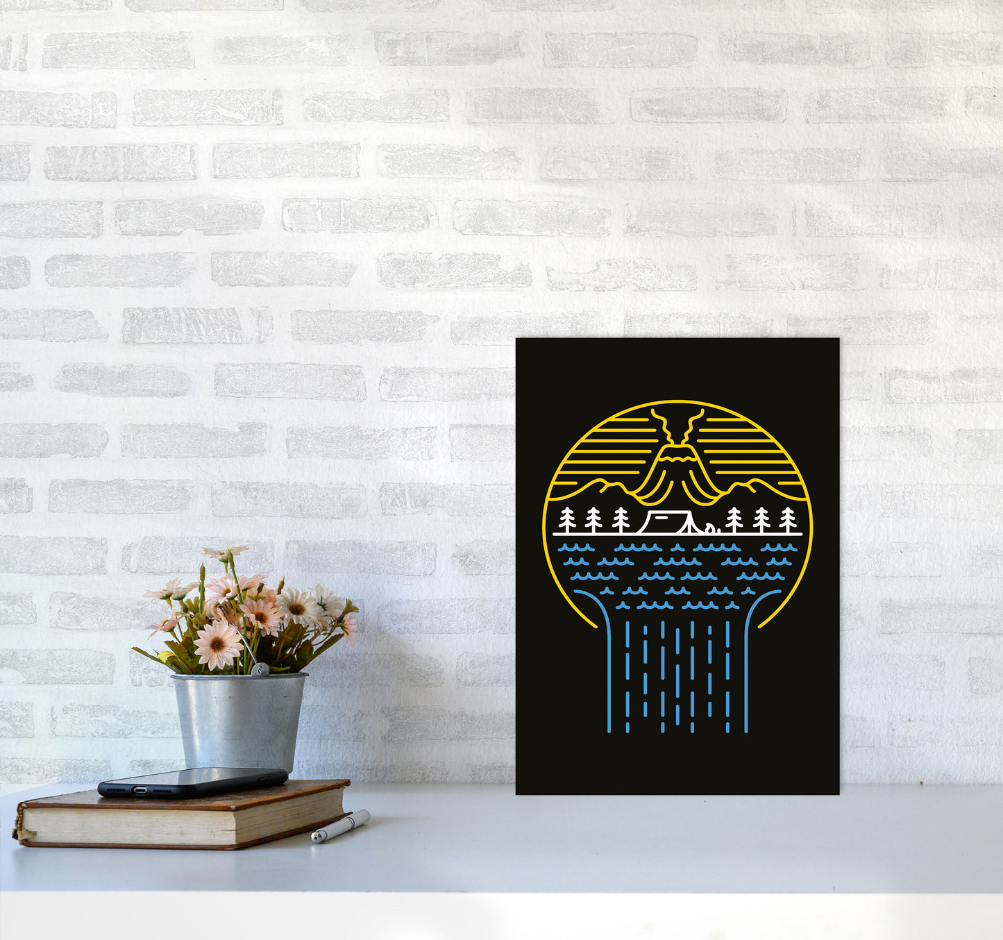 Minimal Nature Vibes Art Print by Jason Stanley A3 Black Frame