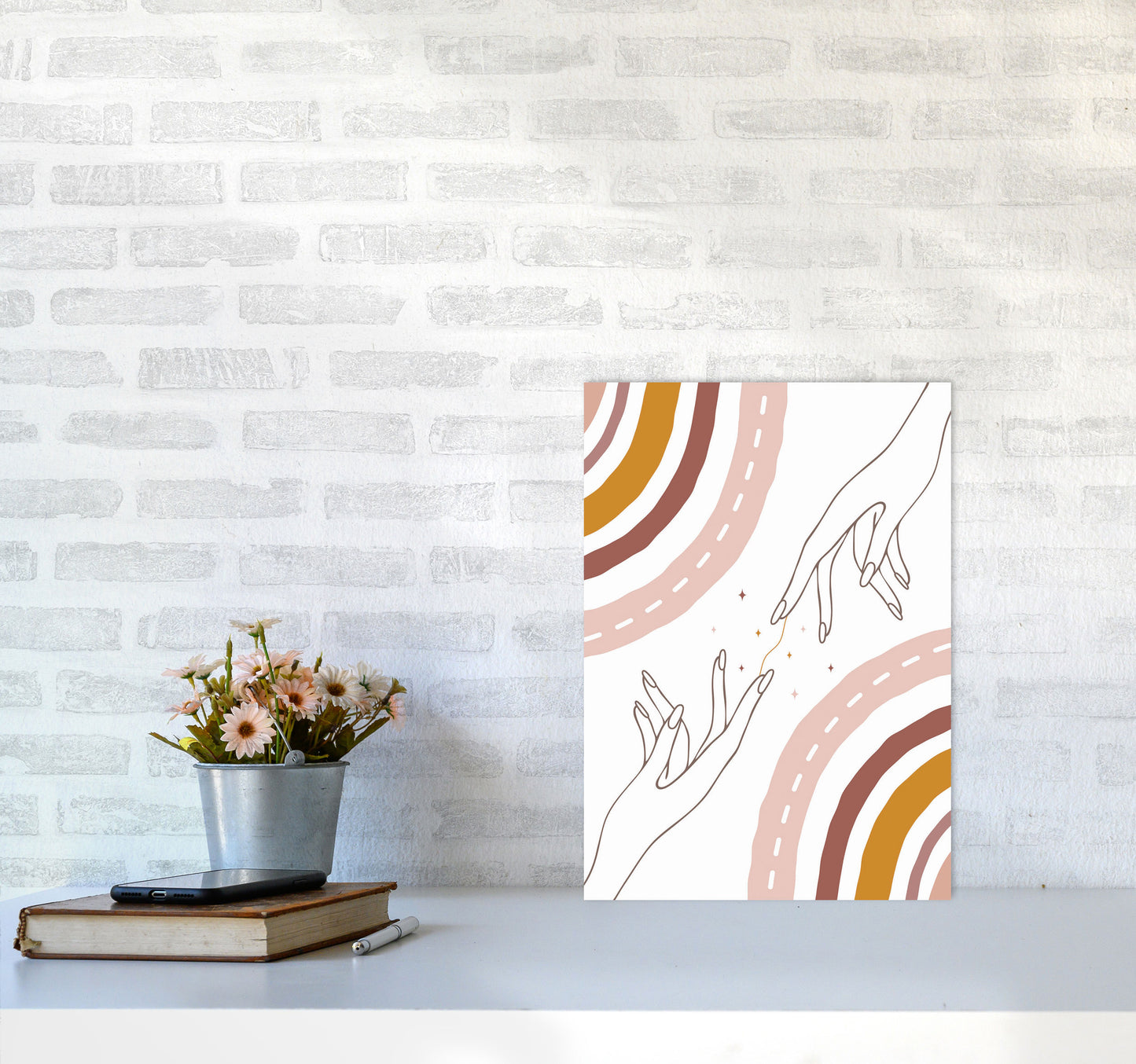 We Are All Connected Art Print by Jason Stanley A3 Black Frame