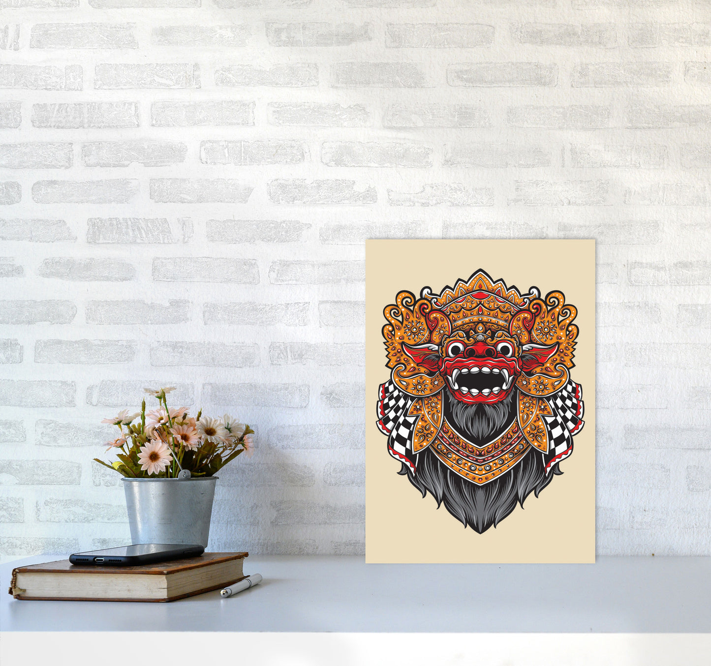 Balinese Mythology Art Print by Jason Stanley A3 Black Frame