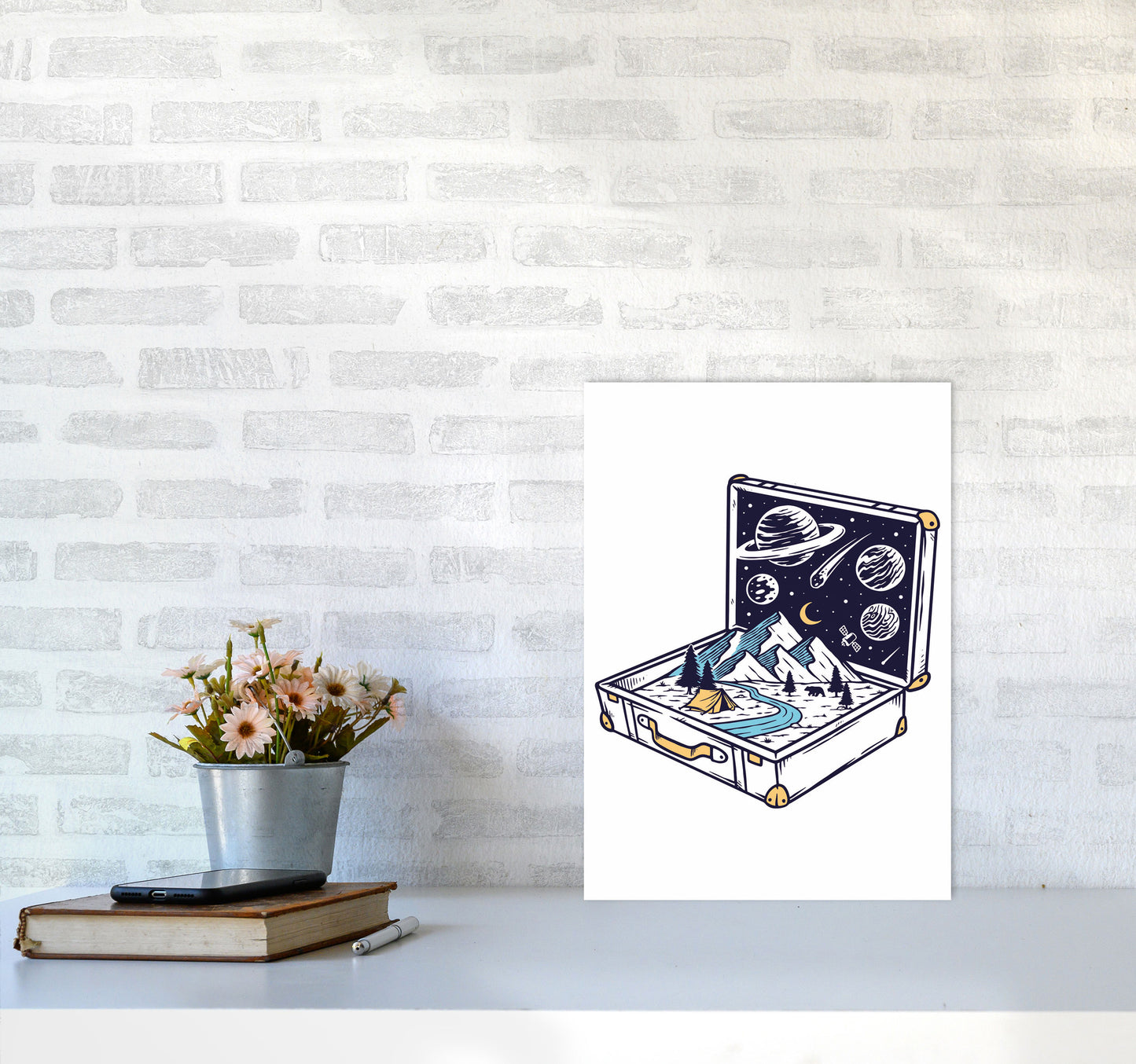 Carry On Carry All Art Print by Jason Stanley A3 Black Frame